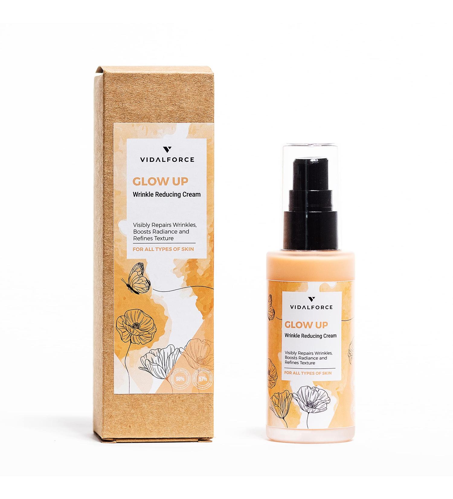 GLOW UP. Anti-Wrinkle Cream for Women 1% Natural Retinol (Bakuchiol) and 38 Natural Active Ingredients such as Astaxanthin Pure Vitamin C or Collagen - Natural Anti-Aging Cream - Buy Online on GoSupps.com