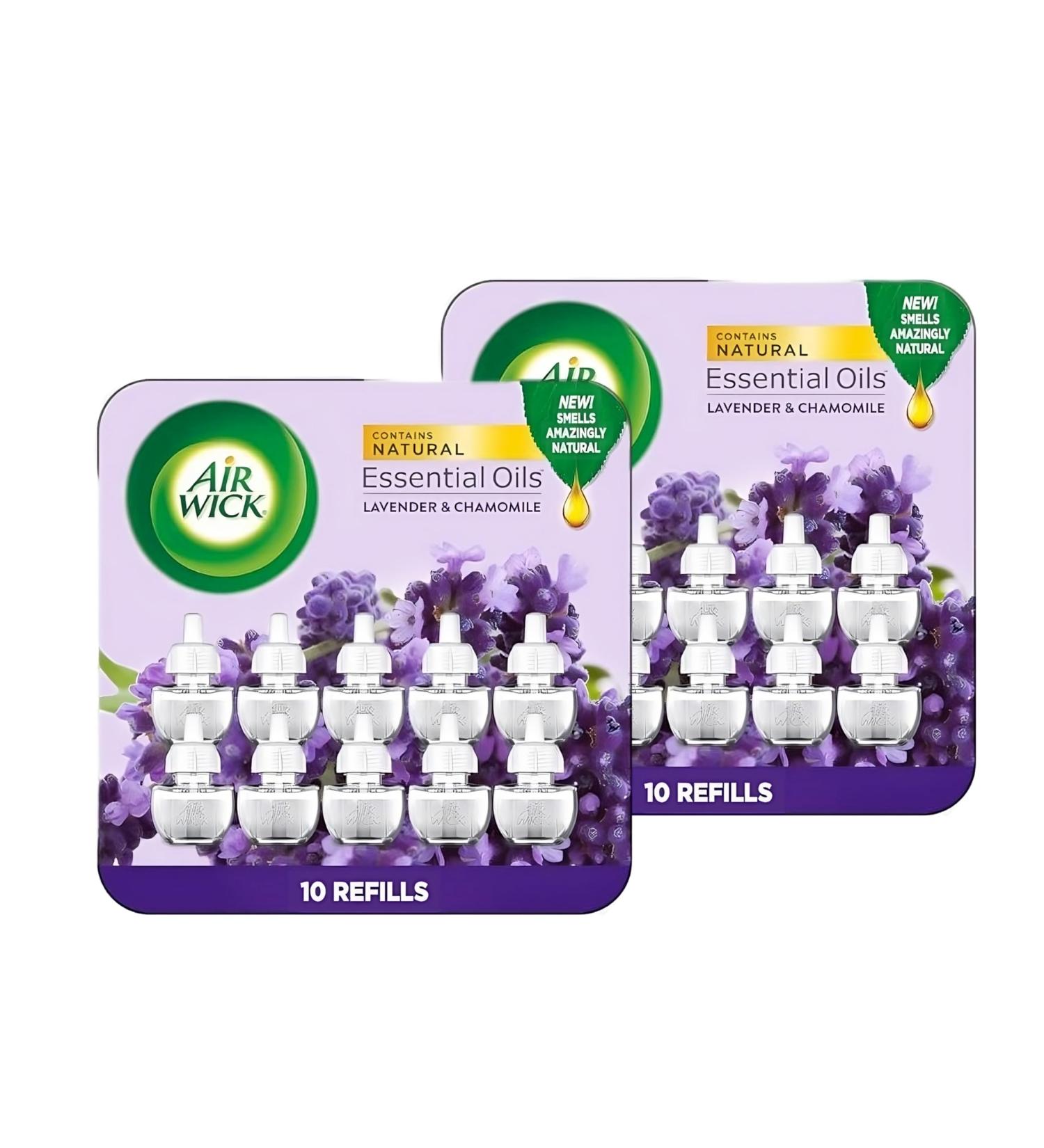 Air Wick Plug in Scented Oil 10 Refills Lavender and Chamomile Eco Friendly Essential Oils Air Freshener 20 mL (Pack of 2) 10 Refills (Pack of 2) - Buy Online on GoSupps.com