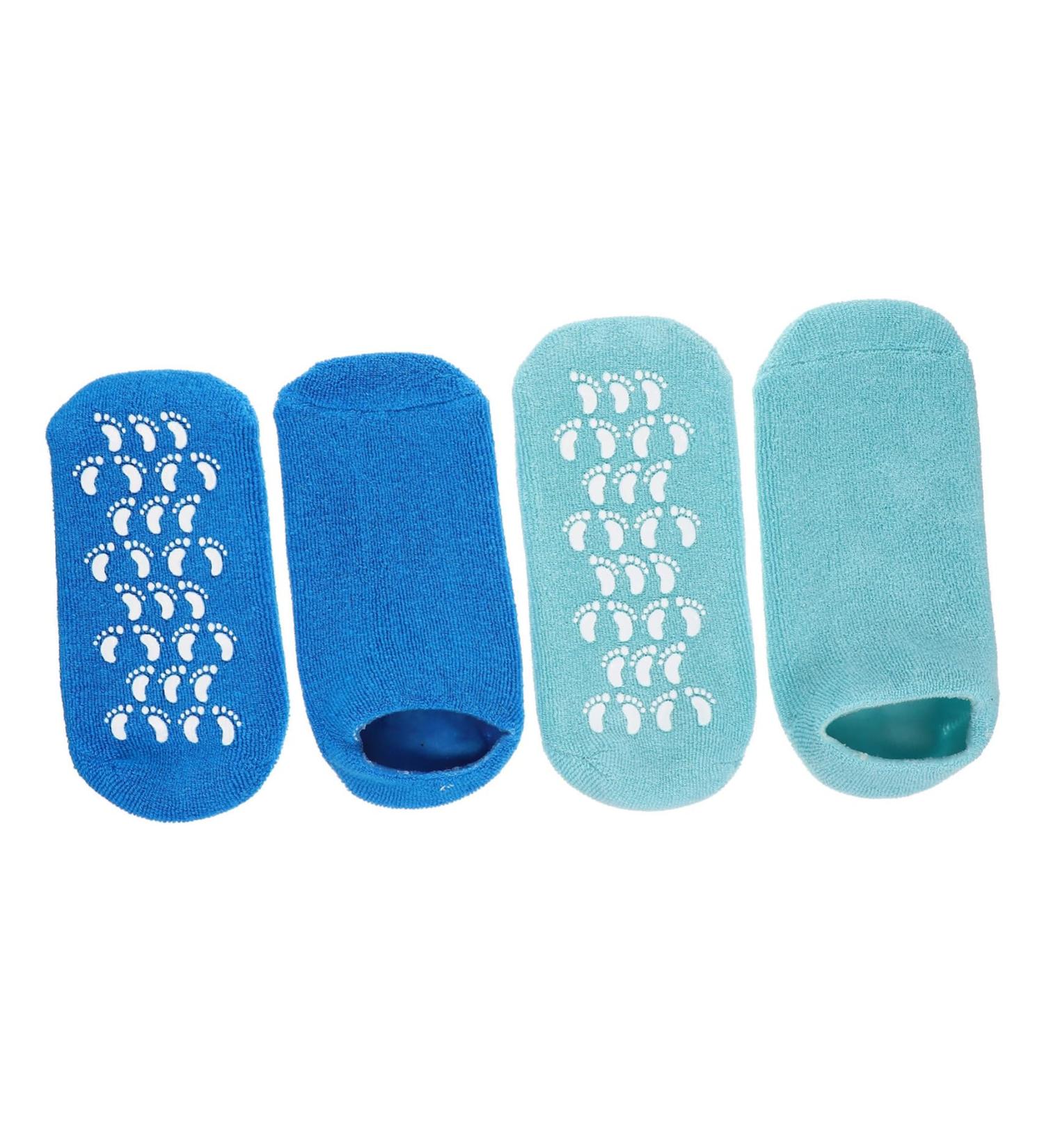 Mikinona Gel Lined Socks 2 Pairs Gel Socks Shopping Cart Foot Cotton Yarn Miss Moisturizing Gel Heel Socks 22x10x1cm - Buy Online on GoSupps.com