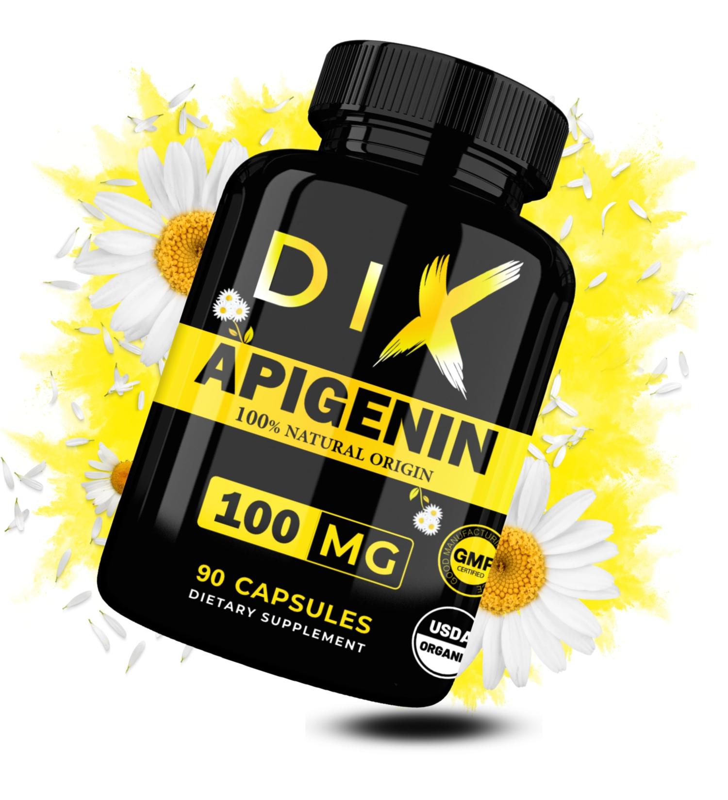 APIGENINE | ORGANIC | 100% Natural | Chamomile Extract | Best Sleep | Relaxation | Vegetable Capsules | - Buy Online on GoSupps.com