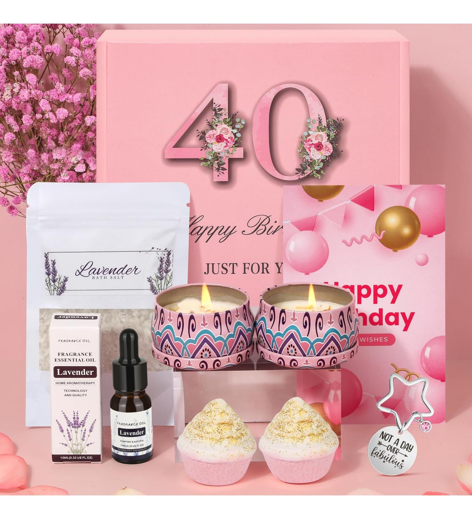 40th Birthday Pamper Gift Set for Women - Self Care Spa Hamper for Mum, Sister, Wife - Relaxation Bath Gift for Her - Buy Online on GoSupps.com
