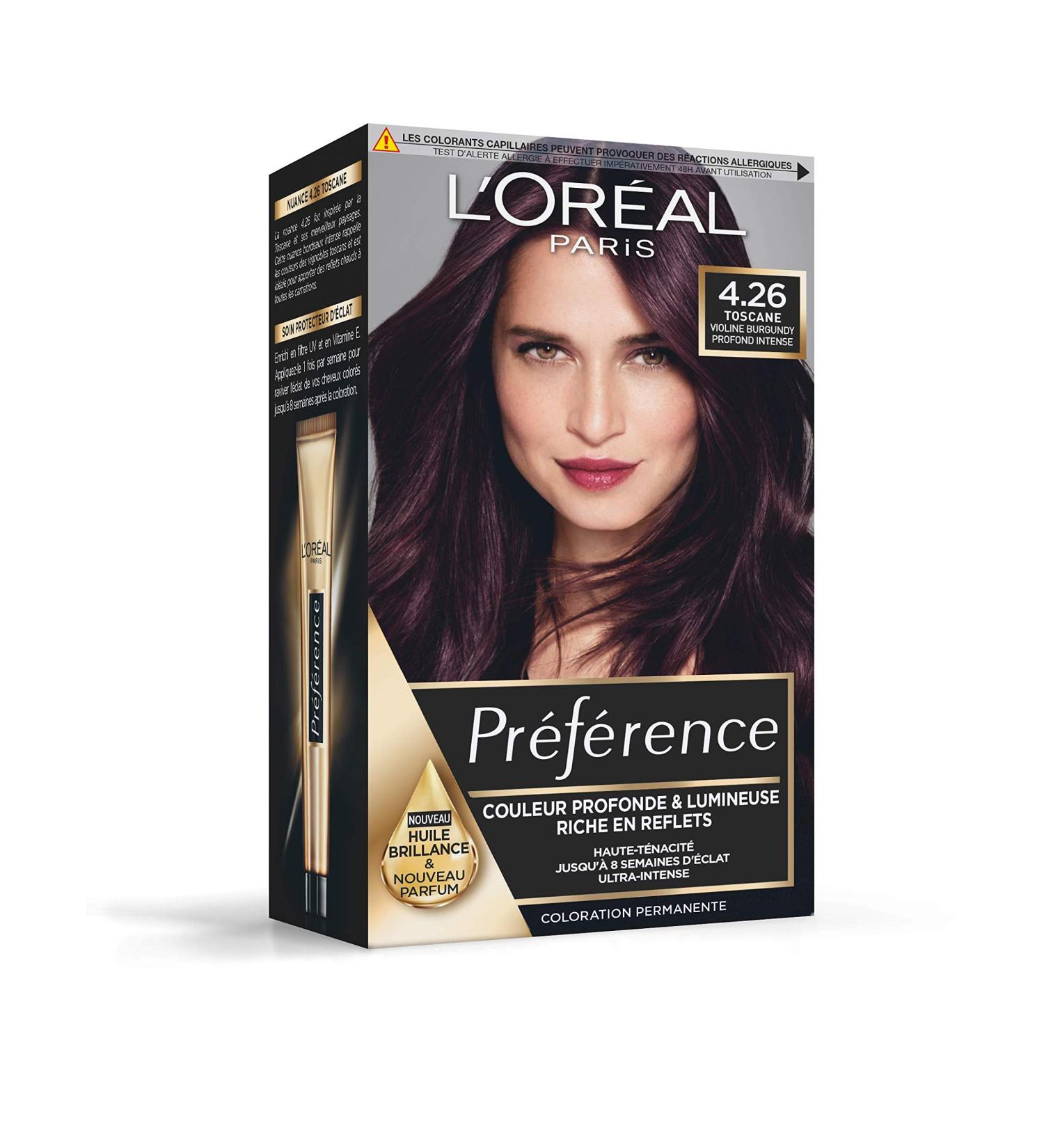 L'Or al Paris Permanent Hair Colour Preference: Tuscany (4.26) Intense Purple Tuscany (4.26) Intense Violine - Buy Online on GoSupps.com