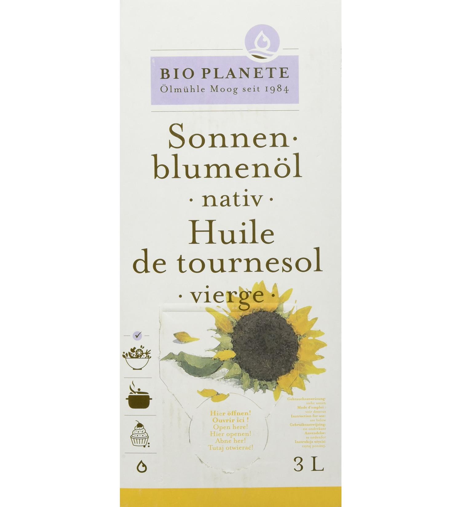 Buy Bio Plante Organic Virgin Sunflower Oil 3L - Premium Cold-Pressed Cooking Oil for Healthy Recipes | International Shipping - Buy Online on GoSupps.com