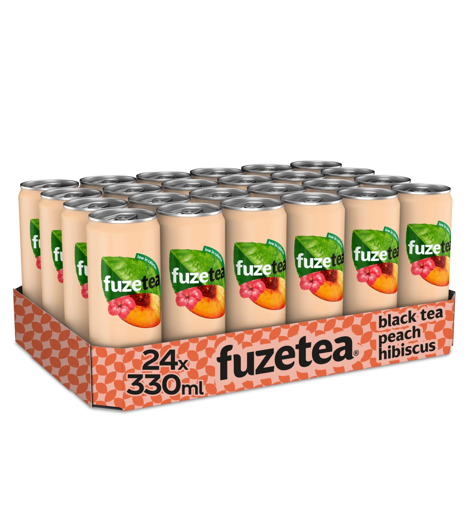 Monster FUZE Peach Hibiscus Tea 24 cans of 330ml The perfect thirst quencher for hot days - Buy Online on GoSupps.com