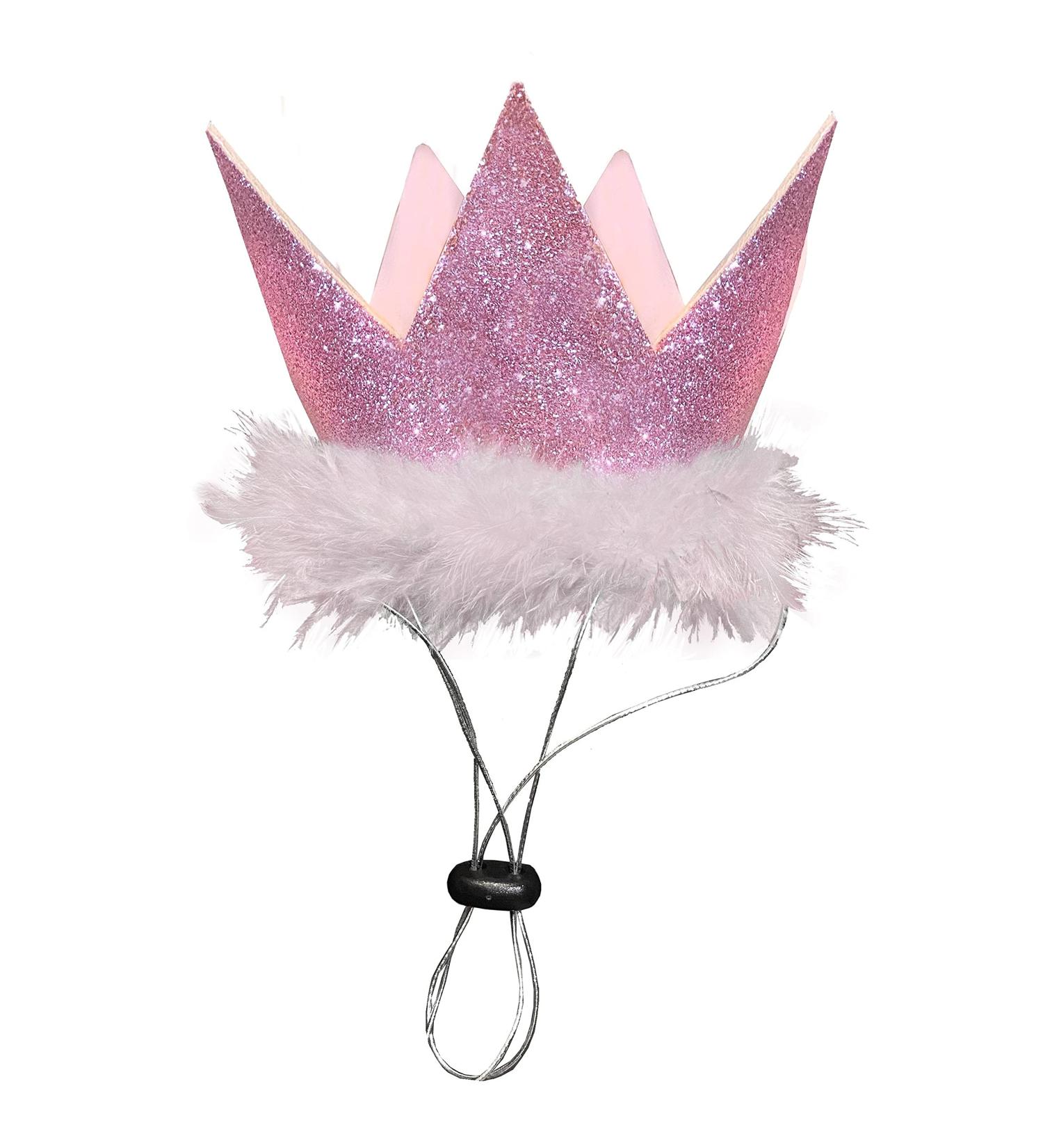 H&K Party Crown in Small Pink for Dogs and Cats | Adjustable Strap for Comfort | Ideal for Birthday Parties and Celebration Photos - Buy Online on GoSupps.com