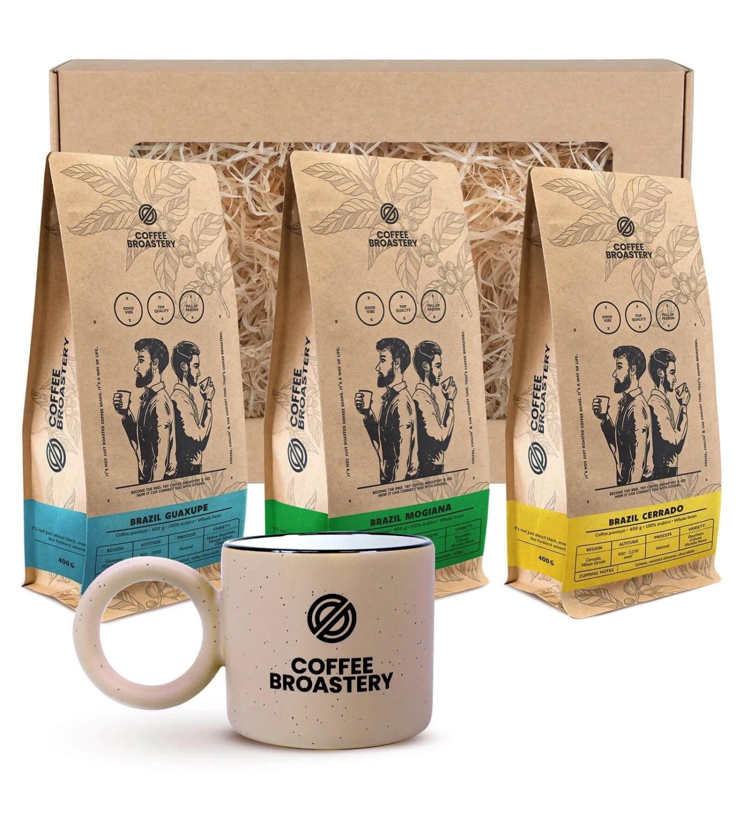 Coffret cadeau Coffee Broastery S lection Premium du Br sil 3x400g avec tasse en c ramique - Buy Online on GoSupps.com