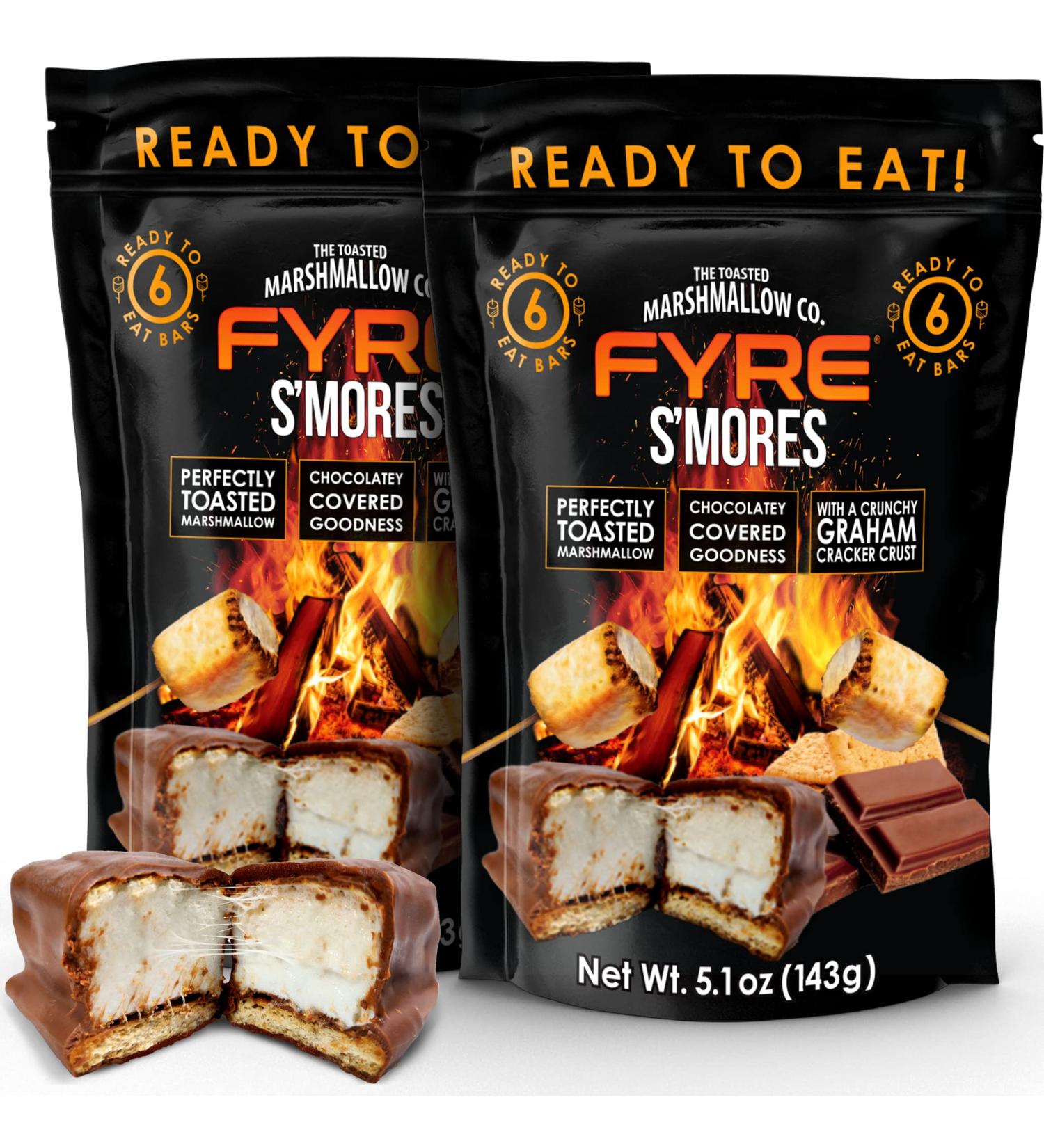 Handcrafted Gourmet Smores Cookie Bars - 12 Ready-to-Eat Milk Chocolate Graham Cracker Marshmallow Treats - Buy Online on GoSupps.com