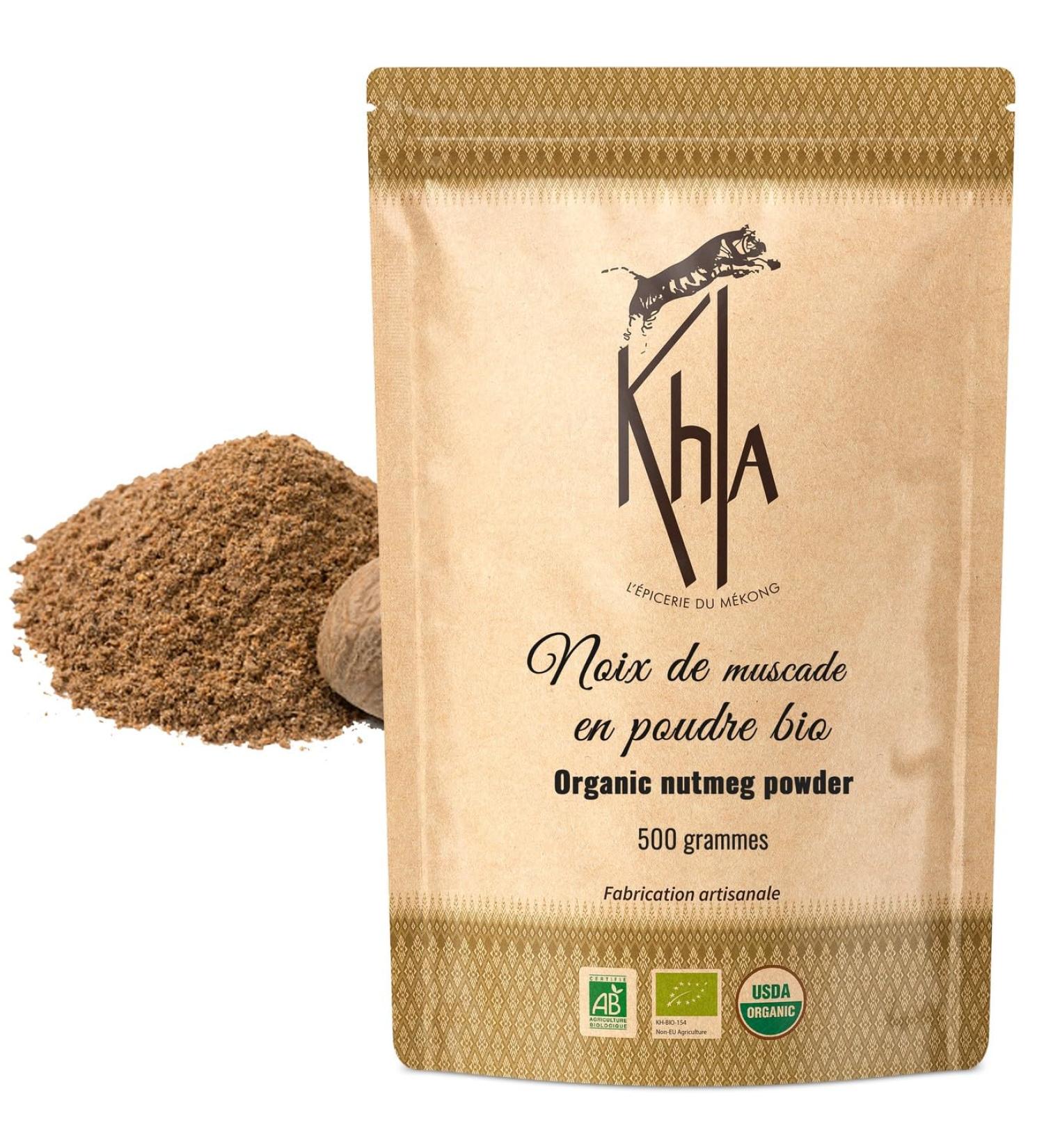 KHLA - Nutmeg powder - Organic and Fair Trade - Bag 500g - Buy Online on GoSupps.com