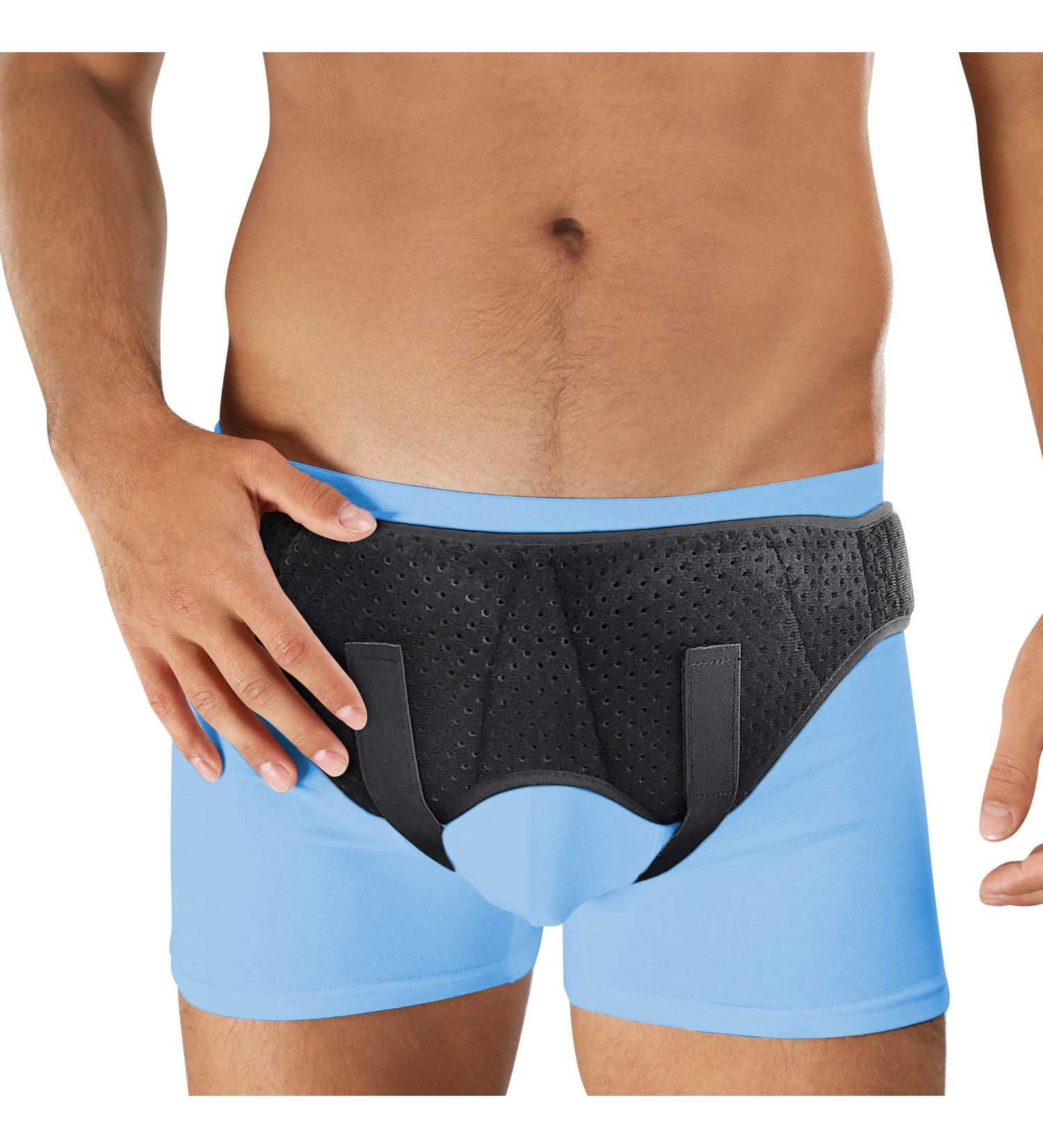 Hernia Belt for Men & Women - Inguinal Truss Brace with Compression Pads for Abdominal, Umbilical & Femoral Hernias (Medium) - Buy Online on GoSupps.com