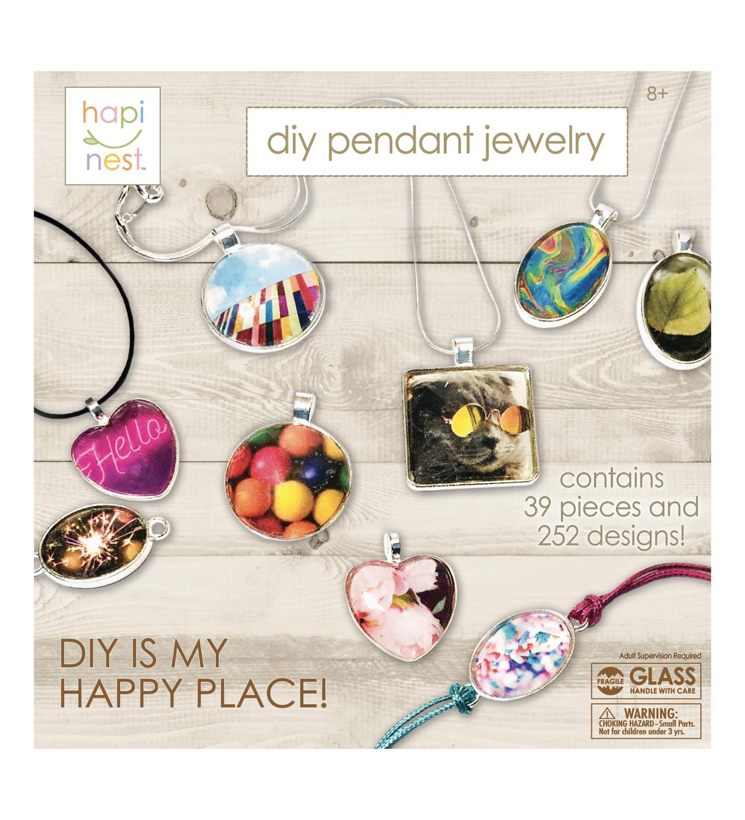 Hapinest Jewelry Making Kit for Girls - Arts and Crafts Gifts for Ages 8-12 and Teens - Includes 11 Charm Pendants, 9 Necklaces, 2 Bracelets - Full DIY Pendant Jewelry Kit - Buy Online on GoSupps.com
