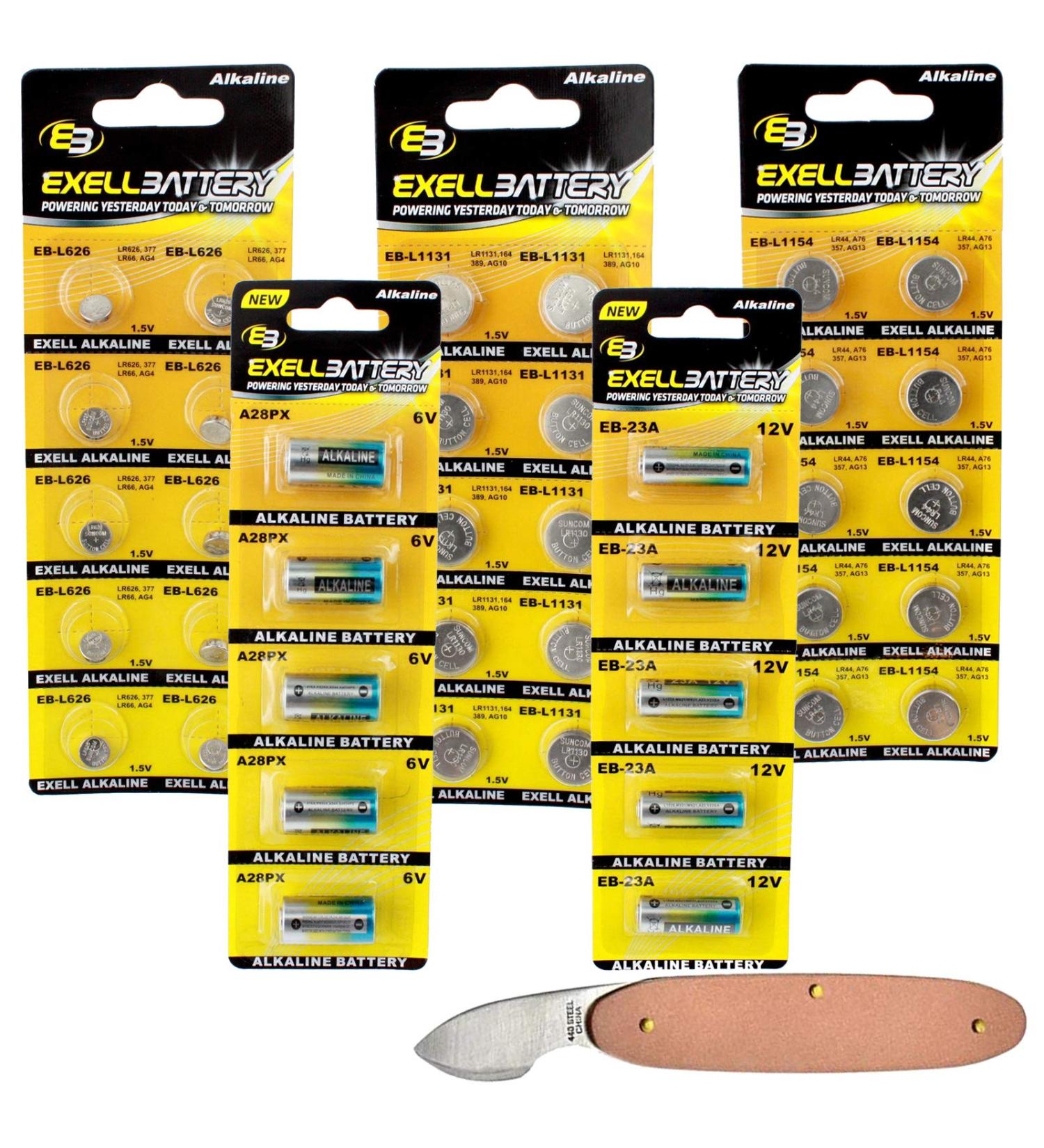41pc Alkaline Battery Kit - Includes A28PX 23A L1154 L626 L1131 & Watch Opener | International Shipping Available - Buy Online on GoSupps.com