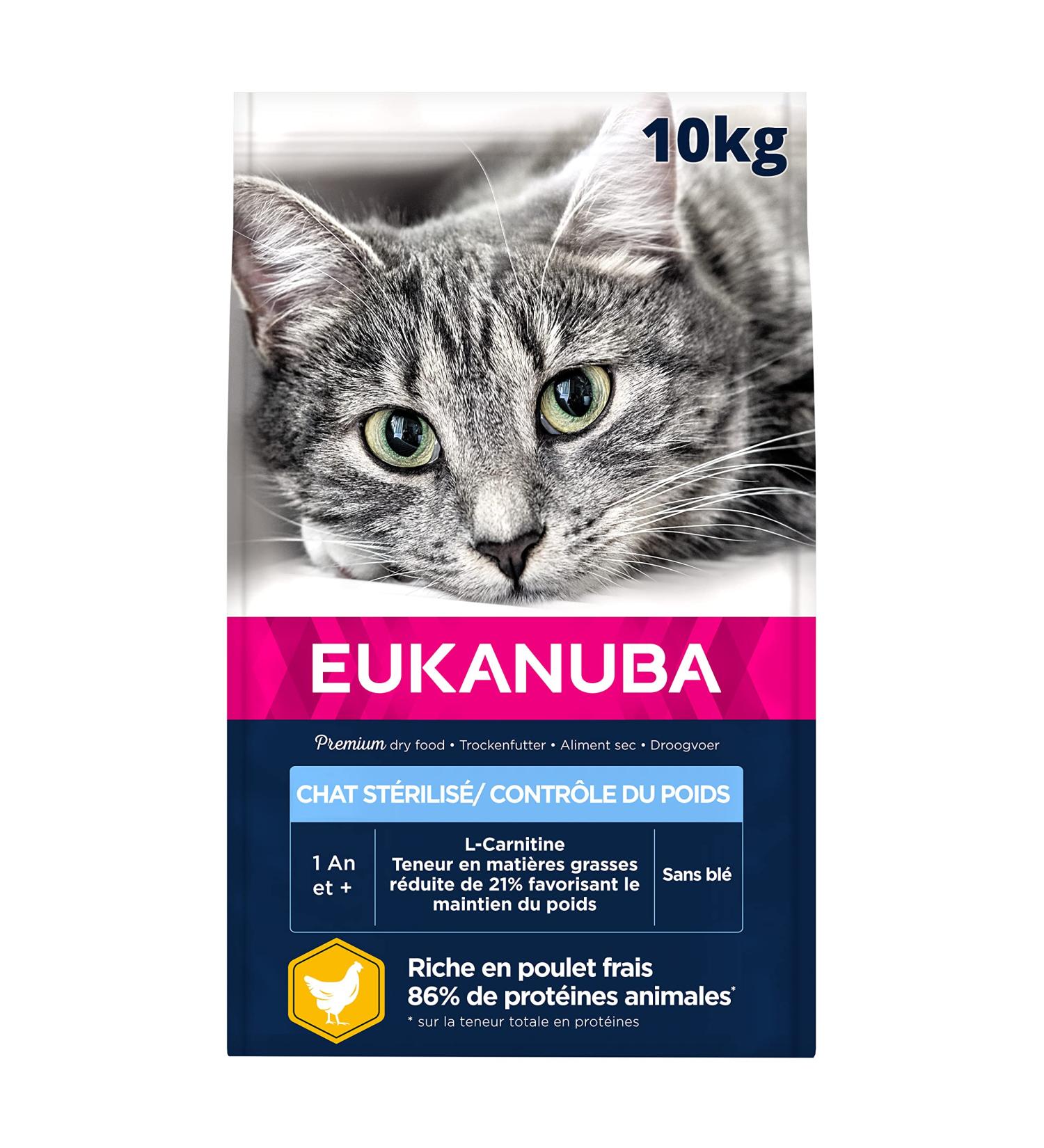 EUKANUBA - Sterilized or Overweight Cat Premium Dry Food Adult Senior Complete and Balanced Food - Rich in Rice - Fresh - Buy Online on GoSupps.com