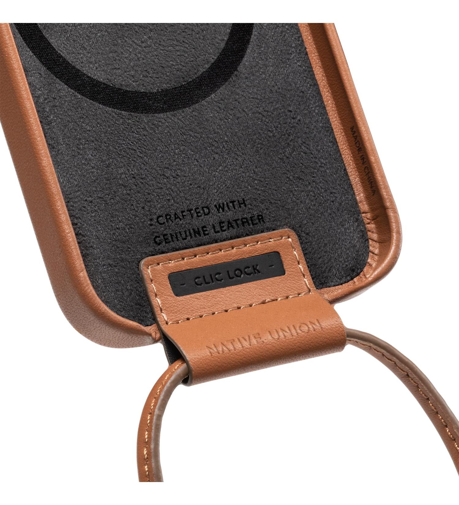 Native Union Leather Sling for iPhone 13 & Pro Max - Adjustable Removable Eco-Friendly Italian Leather | Classic & Clic Pop (TAN) - Buy Online on GoSupps.com