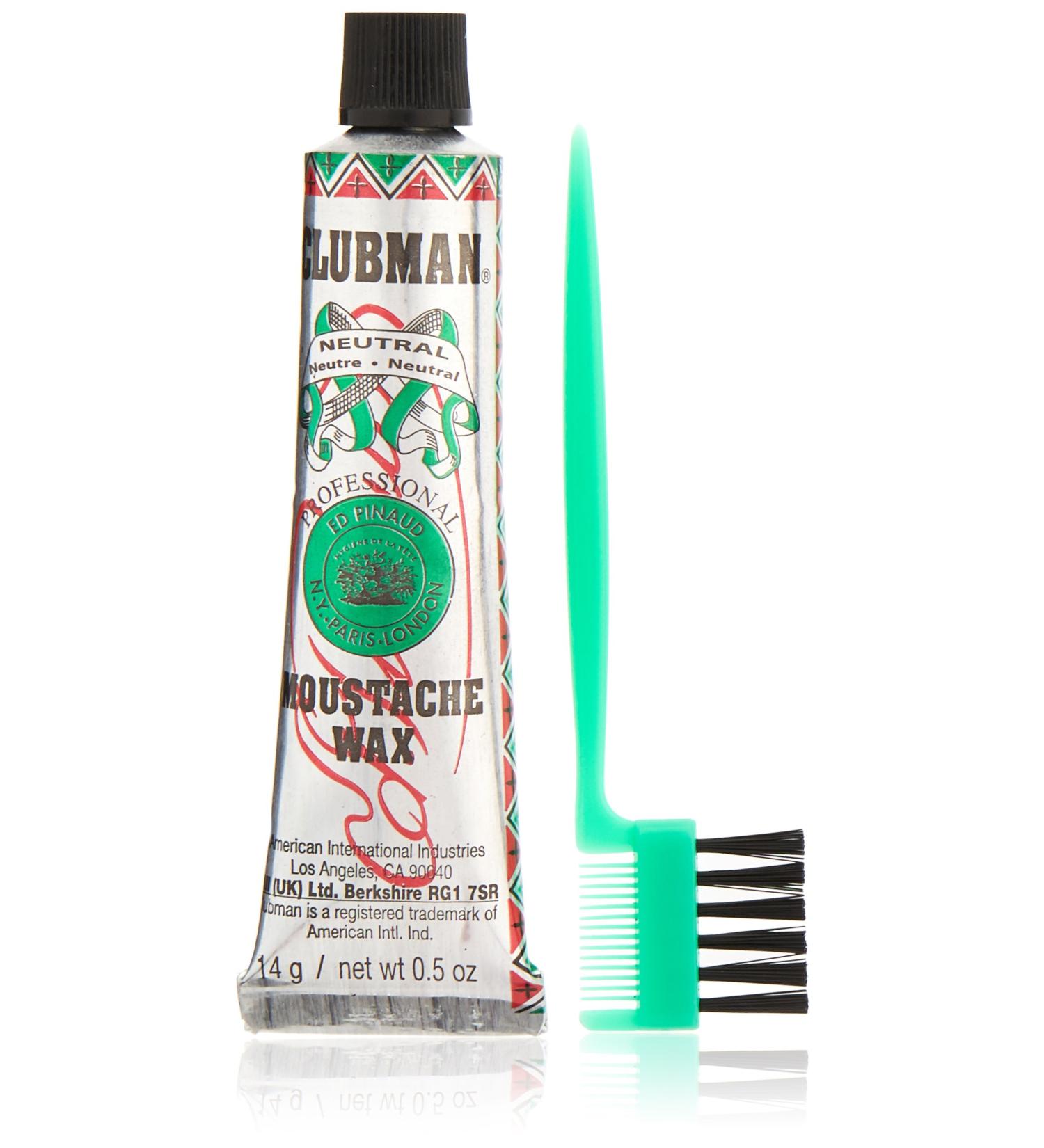 Clubman Moustache Wax Neutral 0.5 oz (Pack of 5) - Unscented 0.5 Ounce - Set of 5 - Buy Online on GoSupps.com