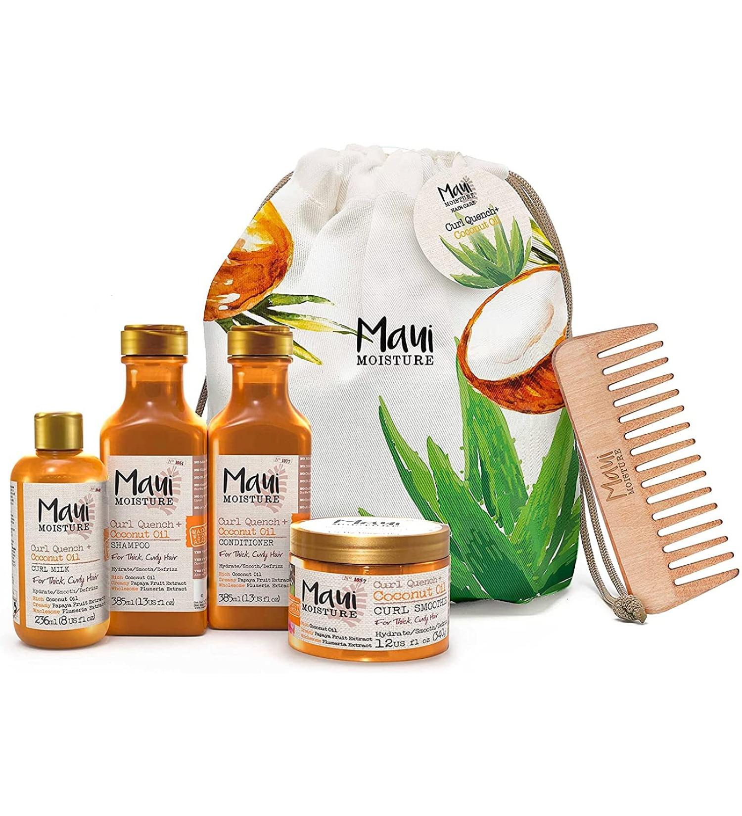 Maui Moisture Coconut Curls Satchel Gift set for Curly Hair white