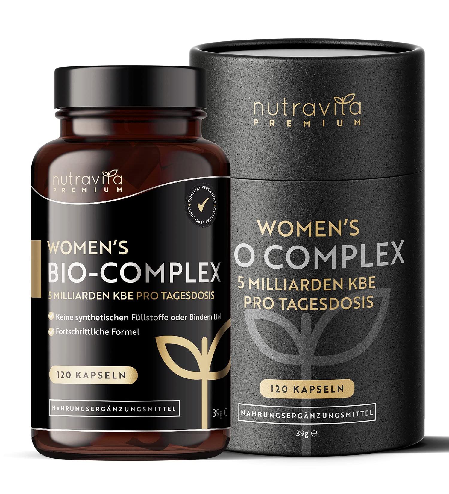 Premium Organic Cultures Complex Vegan for Women | 120 Capsules | 5 Billion KBE | 5 Lactobacillus Strains by Nutravita - Buy Online on GoSupps.com