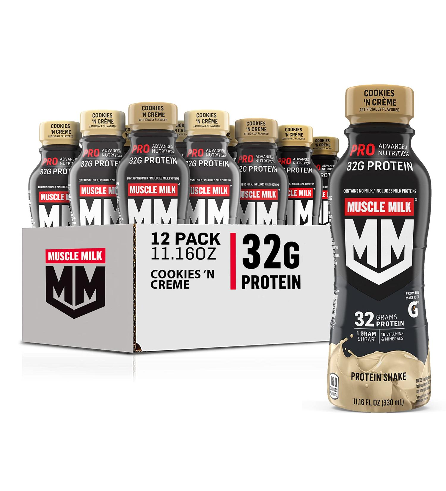 Muscle Milk Pro Series Shake Cookies 'n Creme 11.16 Fl Oz Bottles (Pack of 12) Bottle Cookies & Cream 11.16 Fl Oz (Pack of 12) - Buy Online on GoSupps.com