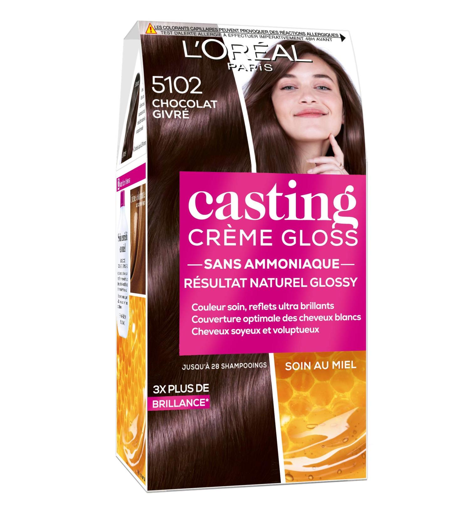 L'Or al Paris Casting Cr me Gloss 5102 Frosted Chocolate Dark Brown Ice Collection Cool Brunette - Buy Online on GoSupps.com