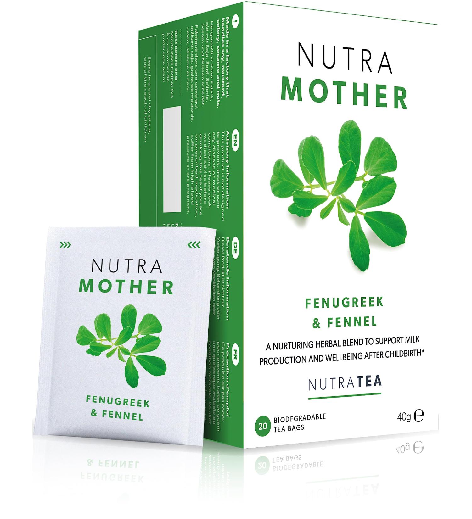 NUTRAMOTHER - Breastfeeding Tea | Lactation Tea | Nursing Tea - New Mum Essentials - Includes Fenugreek Fennel and Raspberry Leaf - 20 Enveloped Tea Bags - by Nutra Tea - Herbal Tea 20 Count (Pack of 1) - Buy Online on GoSupps.com