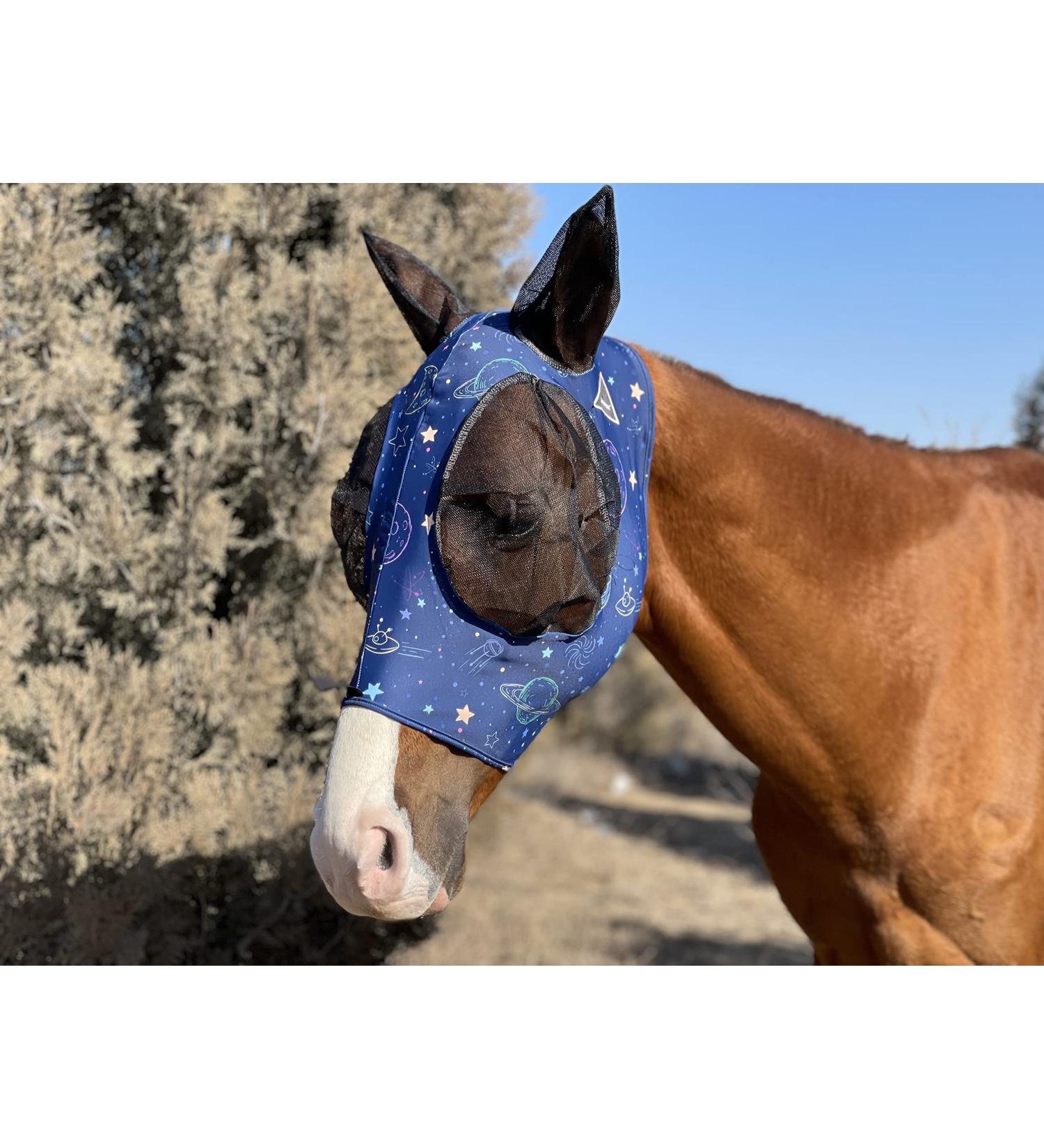 TGW Riding Super Fit Horse Fly Mask - Large Moon Design | Best Protection for Your Horse - Buy Online on GoSupps.com