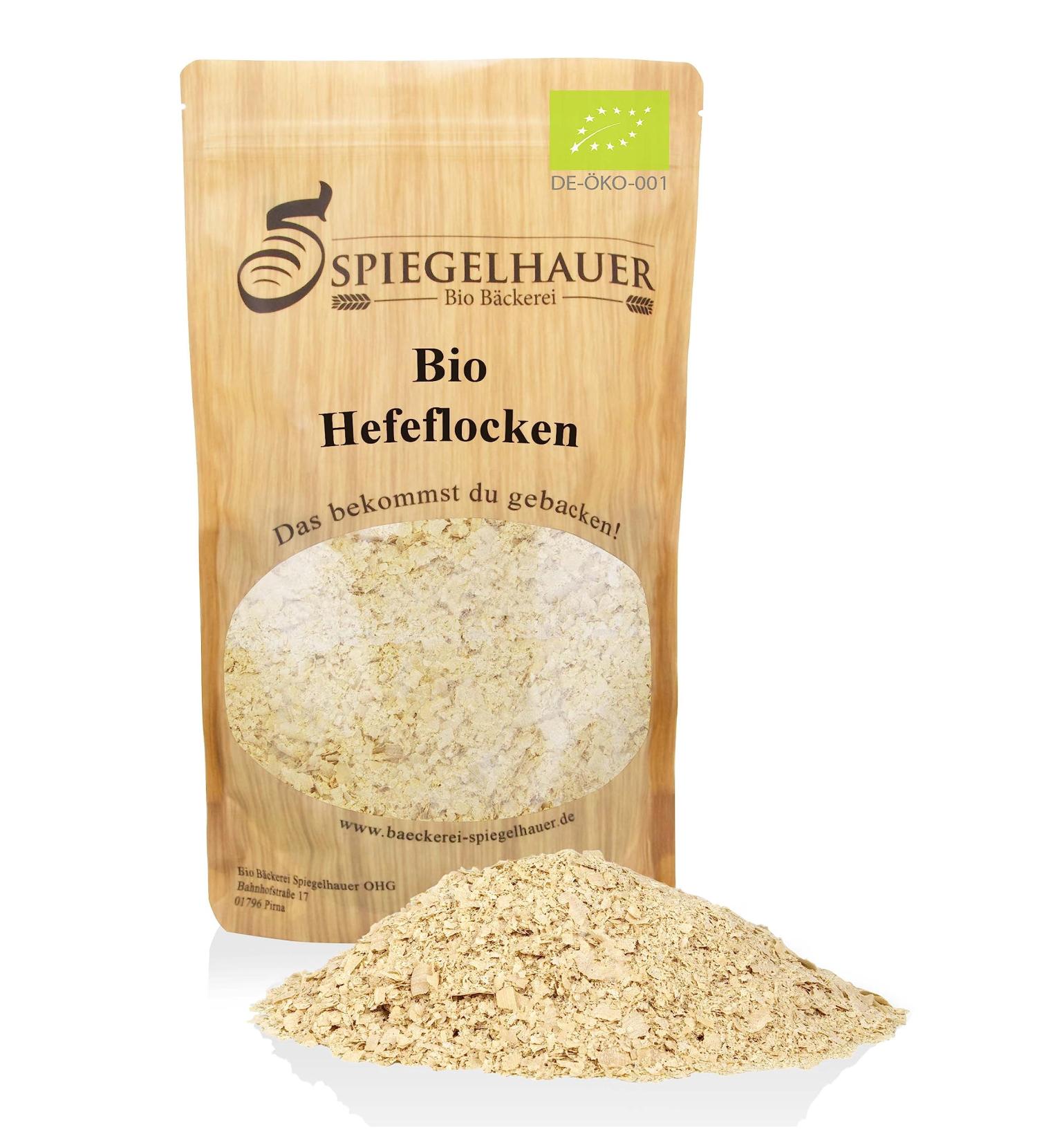Bakery Spiegelhauer Bio Edel-Hefflocken 400g - Gluten-Free Vegan Nutritional Yeast Flakes | Organic Spice & Cheese Flavor | High in Nutrients - 1 Pack - Buy Online on GoSupps.com