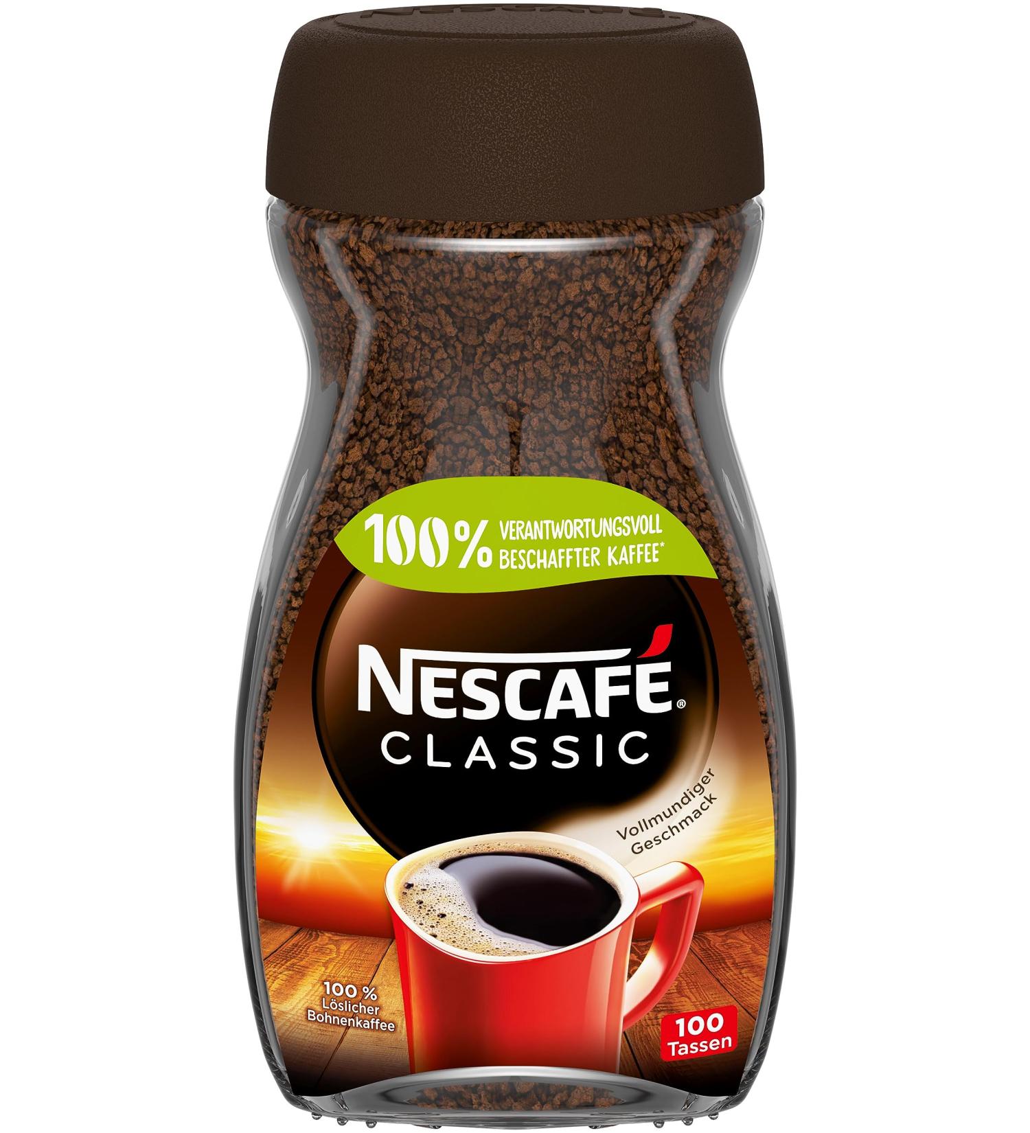 Nescaf Classic soluble bean coffee from middle -darker -roasted coffee beans strong taste & intensive aroma caffeine -containing 1 -pack (1 x 200g)