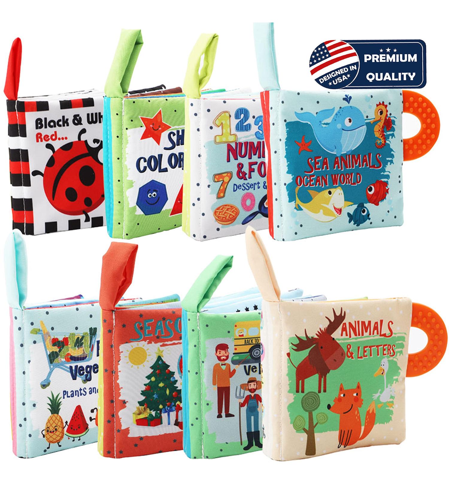 First Soft Cloth Crinkle Books for Babies Infants Toddlers Baby Books 0-6 Months Infant Baby Toys 6 to 12 Months 1 2 3 Years Old Baby Girl Boy Shower Gifts Set  Early Learning Education Sensory Toys - Buy Online on GoSupps.com