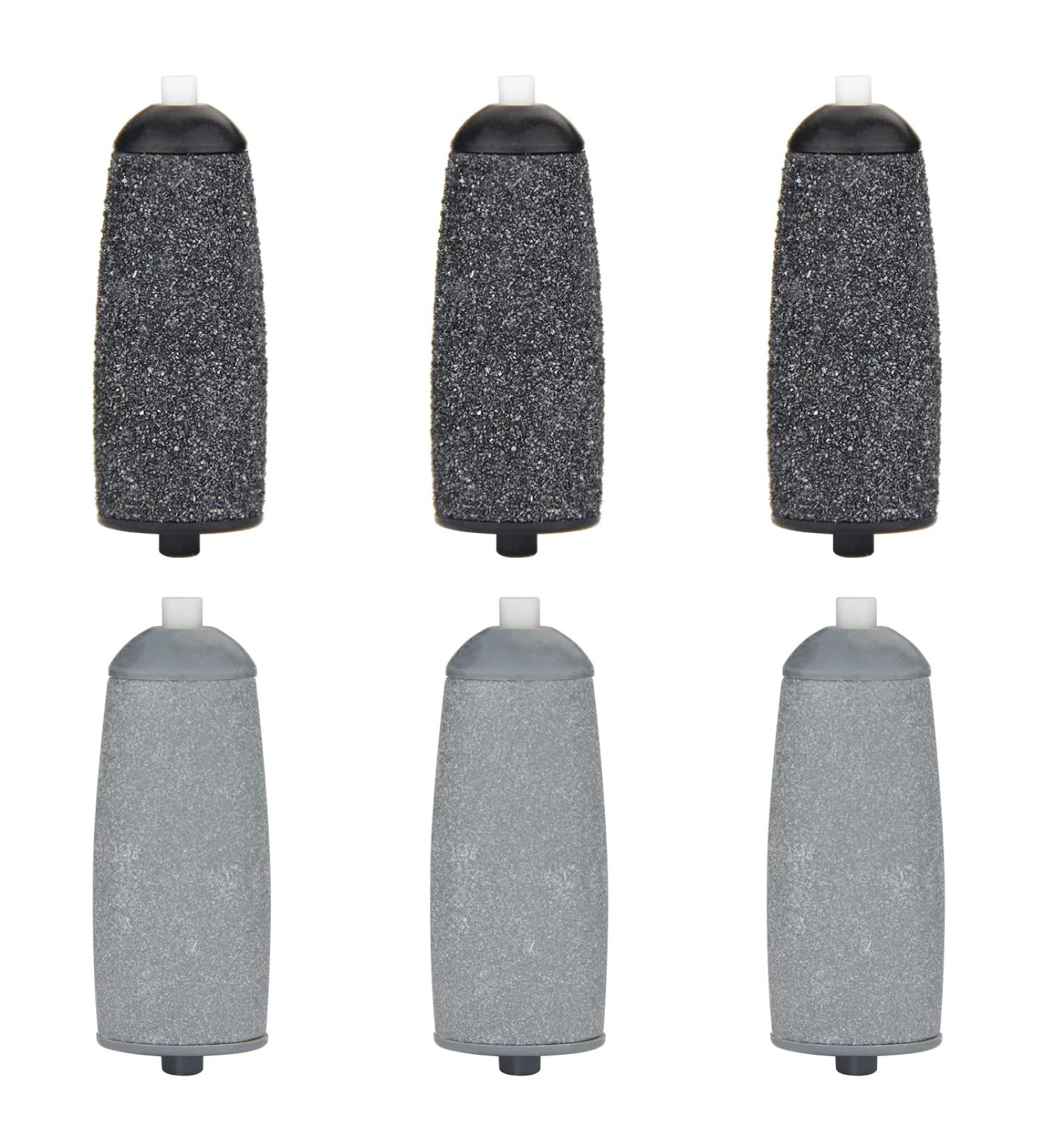 6-Pack Replacement Heads for Finishing Touch Flawless Pedi Electric Tool - 3 Black Coarse and 3 Gray Fine Roller Refills - Buy Online on GoSupps.com