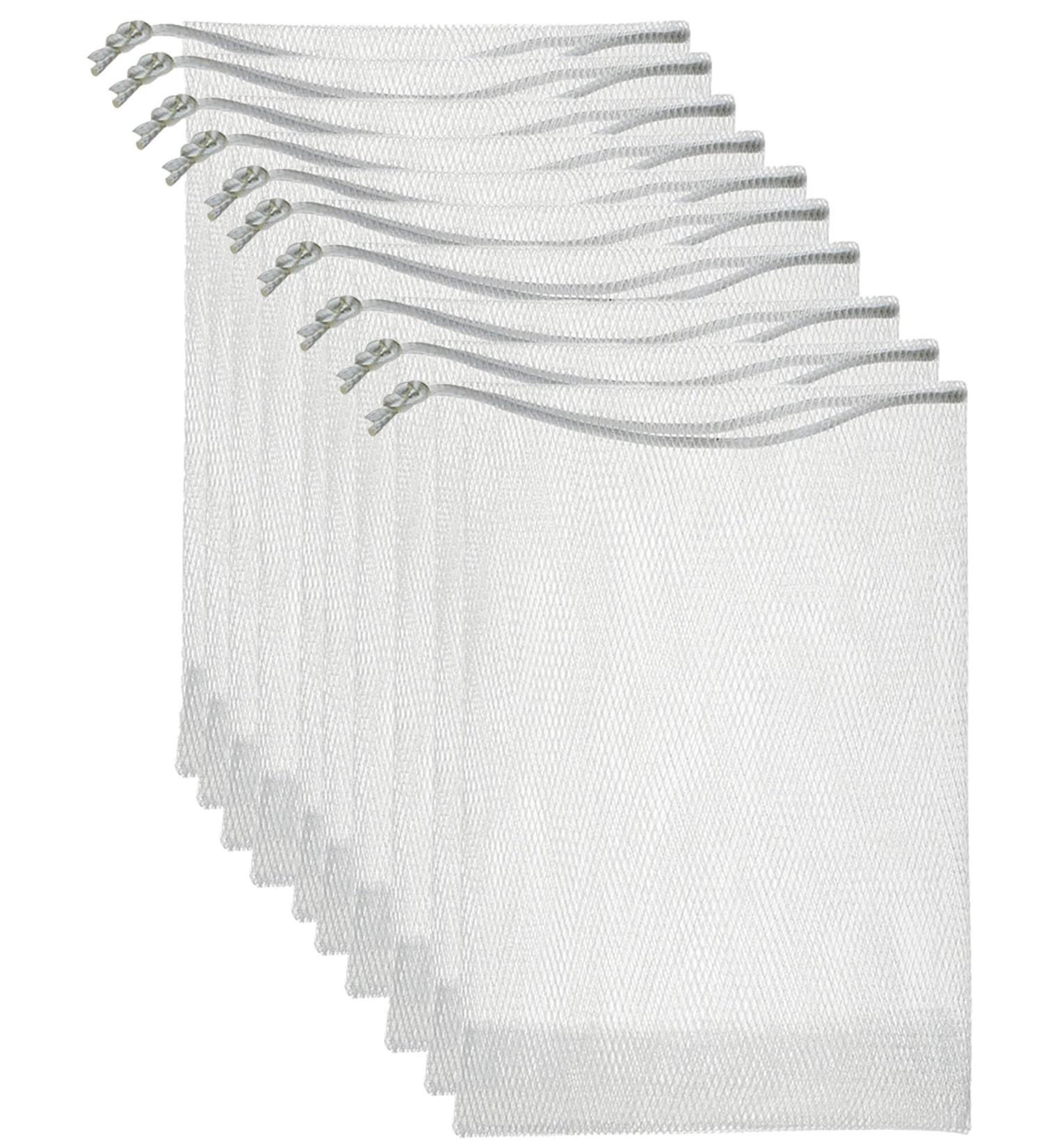 10 Pcs Soap Bag Soft for Shower | Drawstring Mesh Soap Pouch Saver for Foaming & Drying | Hangable Soap Bags for Travel - Buy Online on GoSupps.com