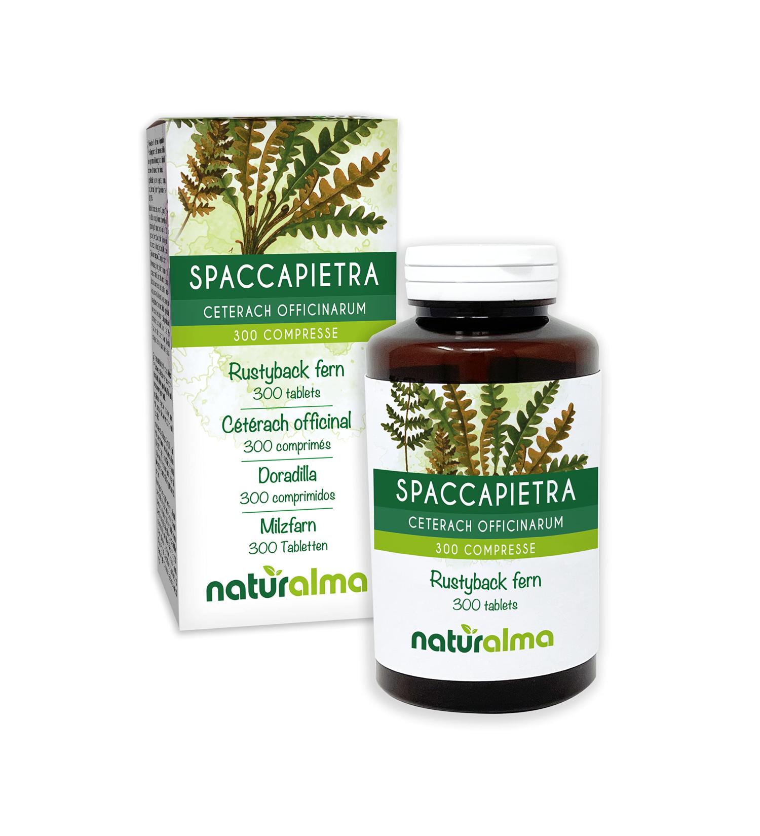 Ceterach officinarum (Ceterach officinarum or Asplenium ceterach) leaves Naturalma - 150 g - 300 tablets - Food supplement - Natural and Vegan - Buy Online on GoSupps.com