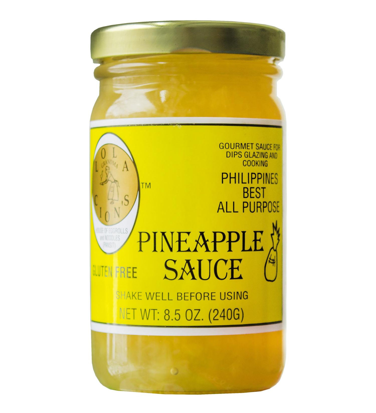 Pineapple Sauce 8.5 oz. by Lola Cion | Gluten-Free Multipurpose Glaze, Dressing, Topping, or Dip | Sweet Low-Sugar Flavor | Ideal for Cooking and Baking - Buy Online on GoSupps.com