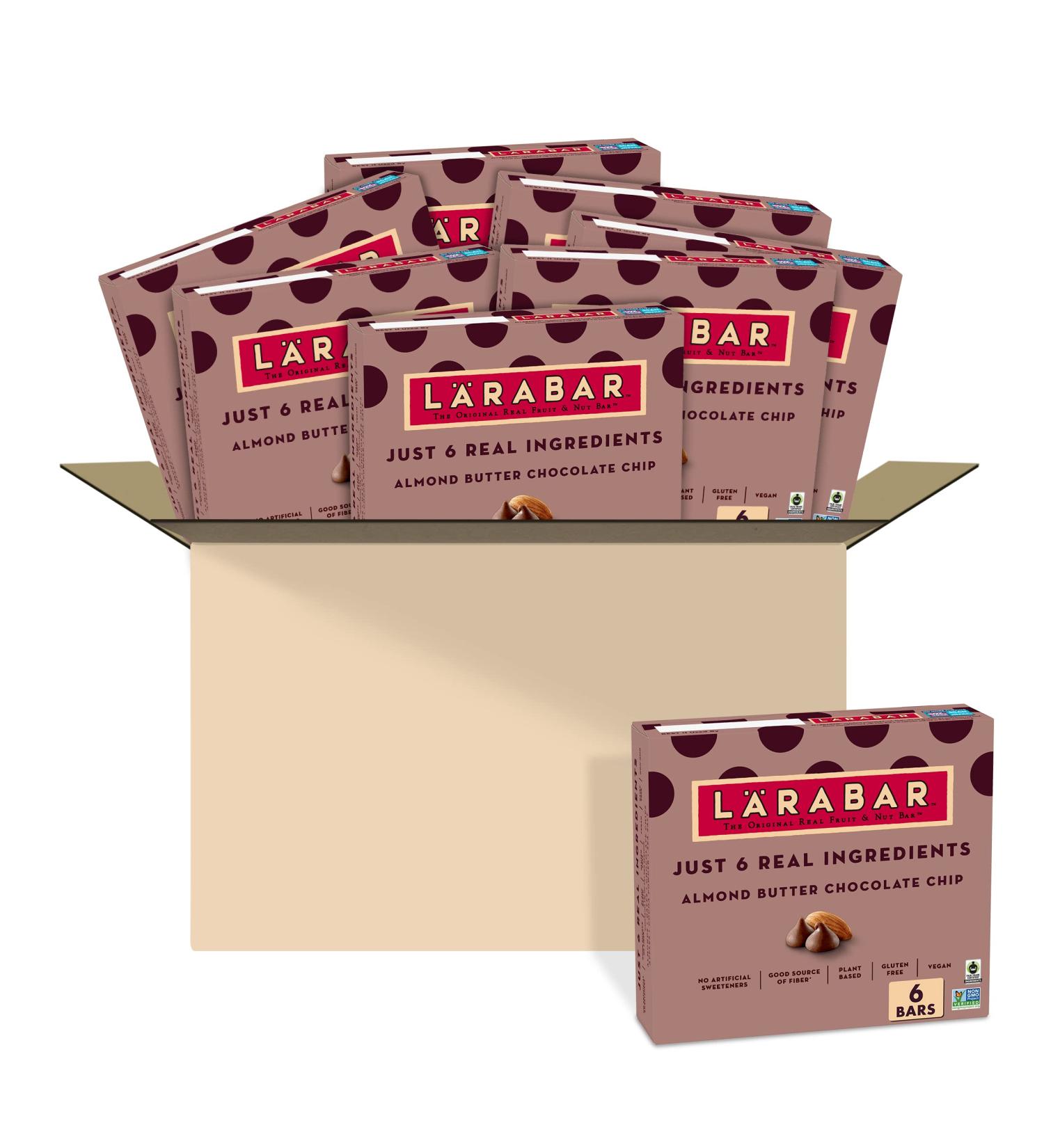 Larabar Almond Butter Chocolate Chip Bars - 48 Pack, Gluten Free & Vegan - Buy Online on GoSupps.com