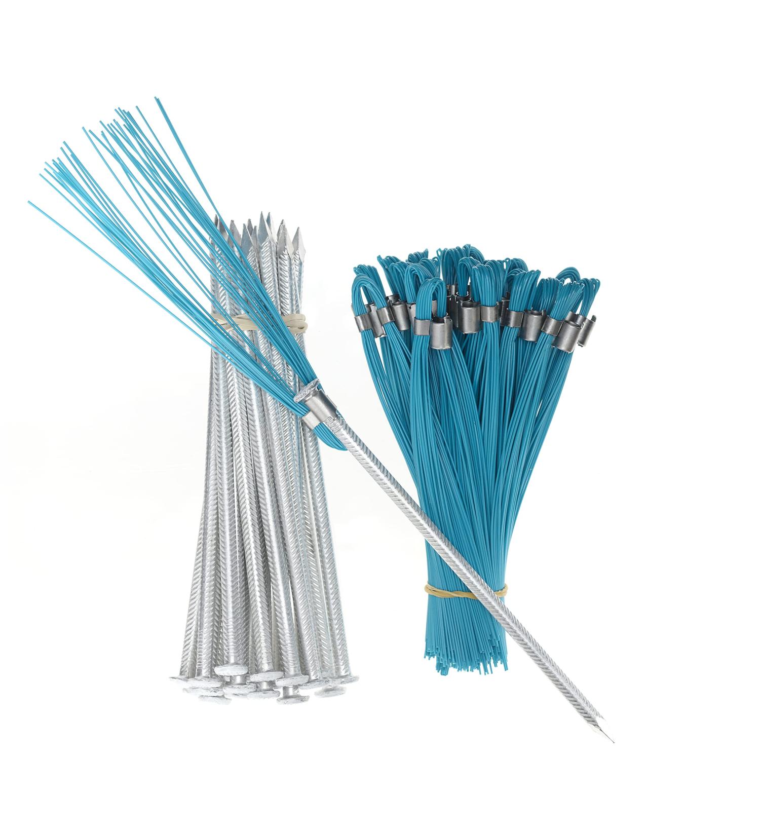 Blue 6 Inch Ground Markers with Aluminum Stakes (Pkg of 25) - Non-Rust Lightweight Trail Chasers - Buy Online on GoSupps.com