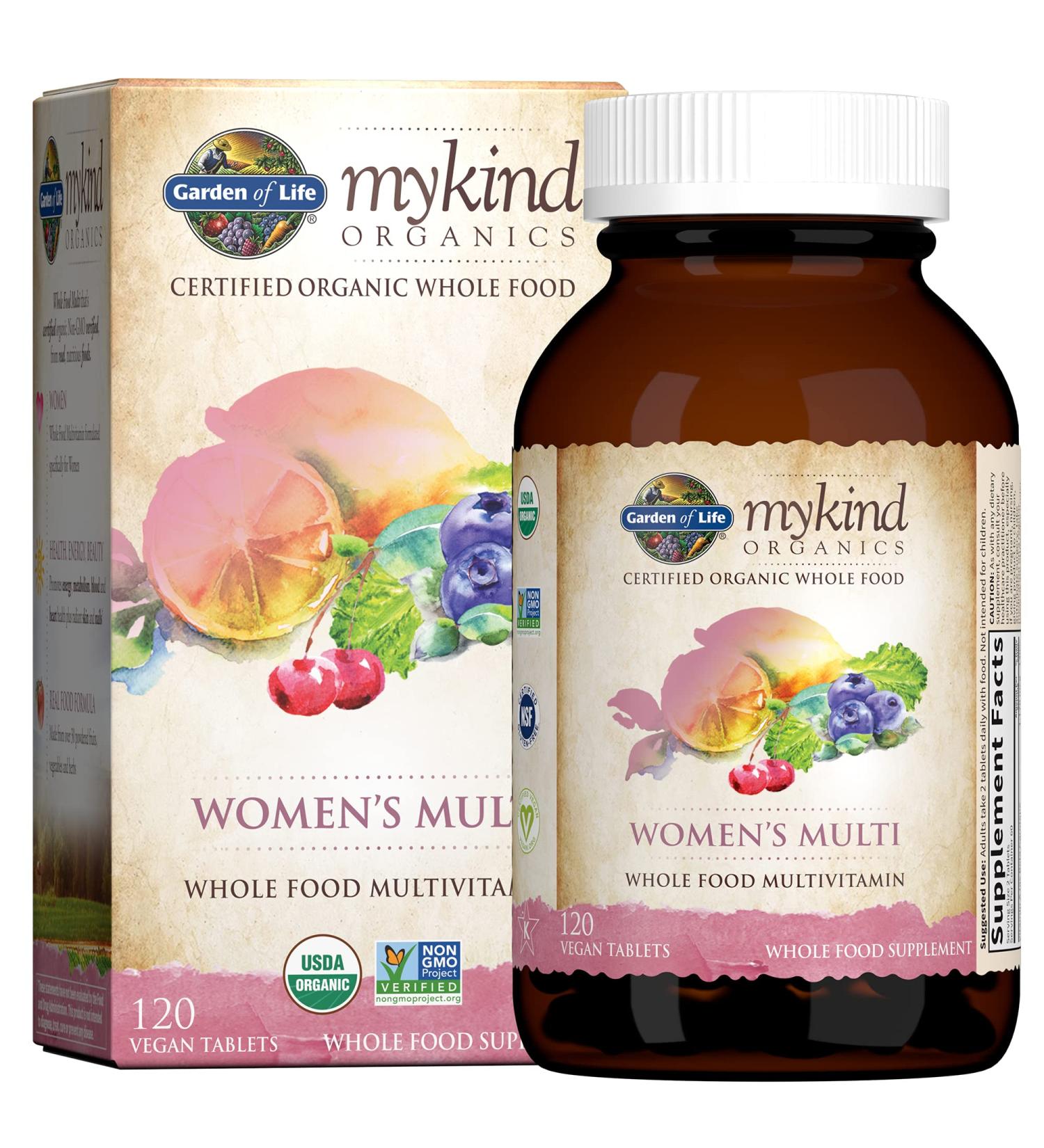 Buy Garden of Life MyKind Organics Women's Multi - 120 Vegan Tablets for Optimal Health - Buy Online on GoSupps.com