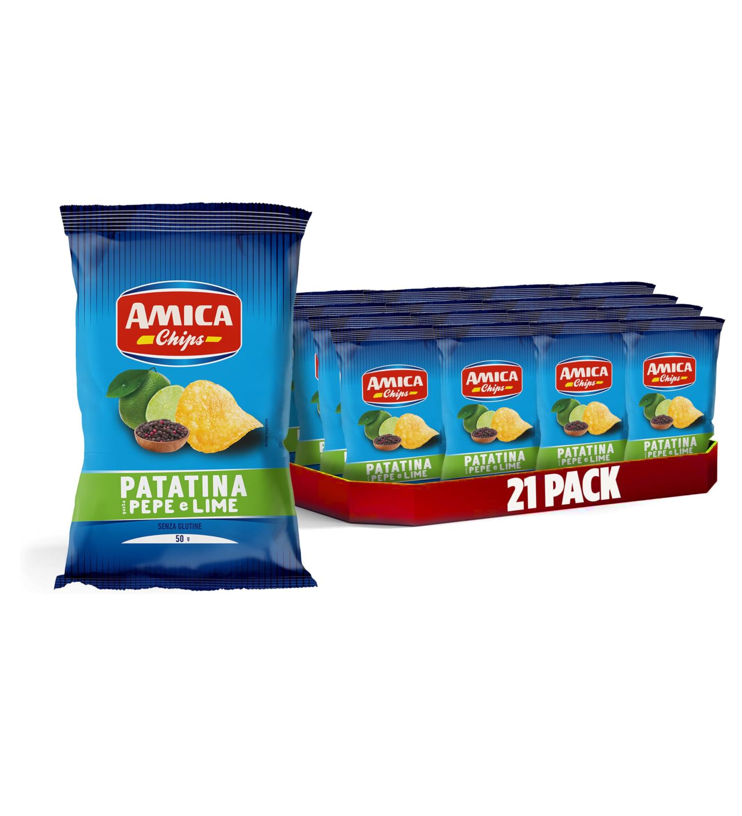 Amica Chips Amica Chips Pepper & Lime Fries Bag 21 x 50g Packets Savory Snacks