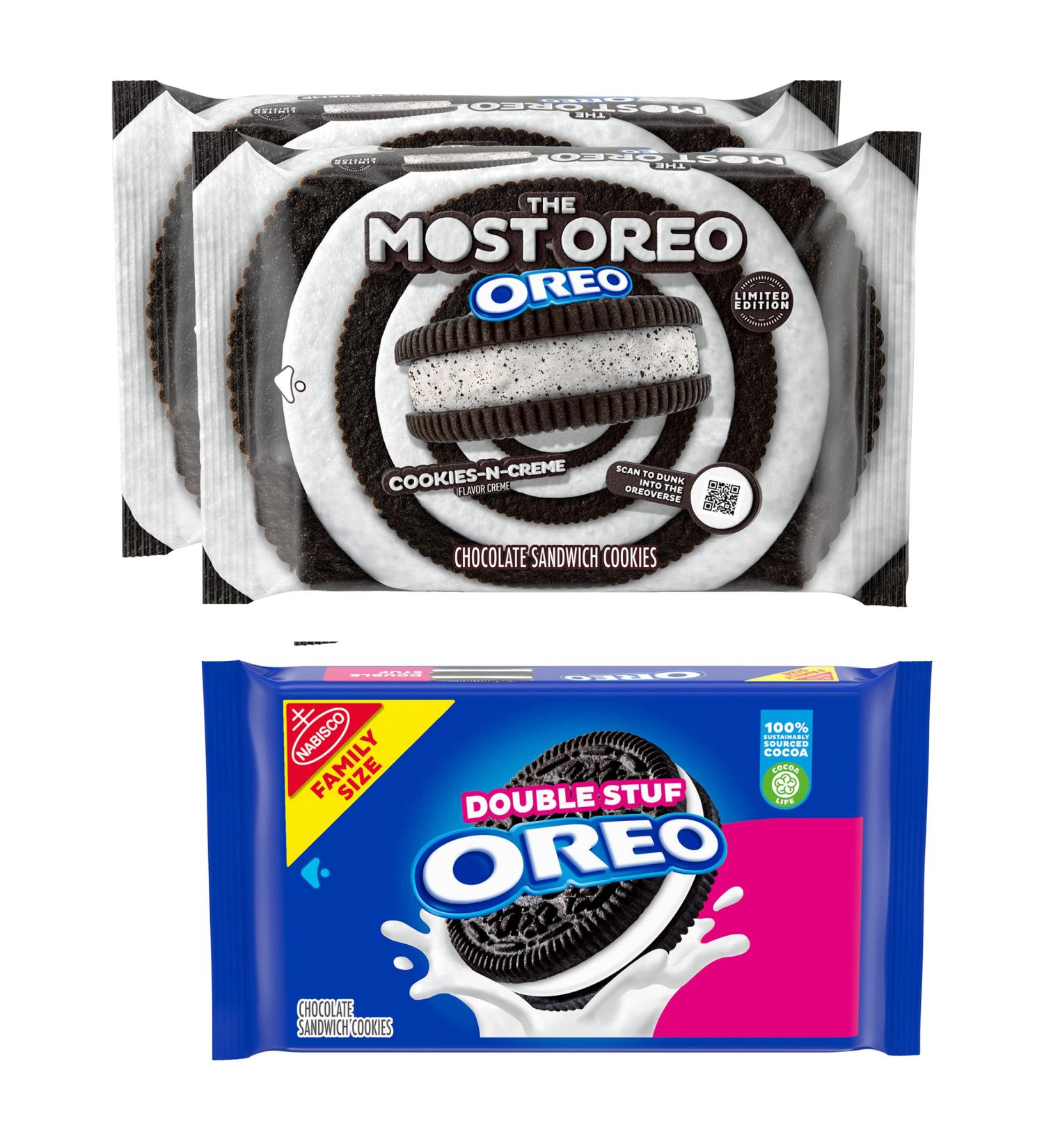 OREO Cookies-N-Creme and Double Stuf Chocolate Sandwich Variety Pack - 3 Packs - Buy Online on GoSupps.com