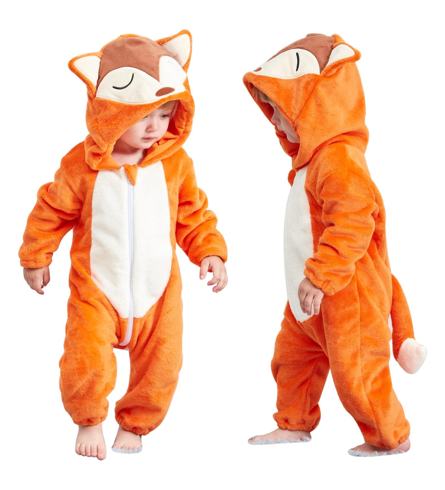COOKY.D Unisex Winter Hooded Romper Jumpsuit - 6-12 Months Fox Design - Buy Online on GoSupps.com