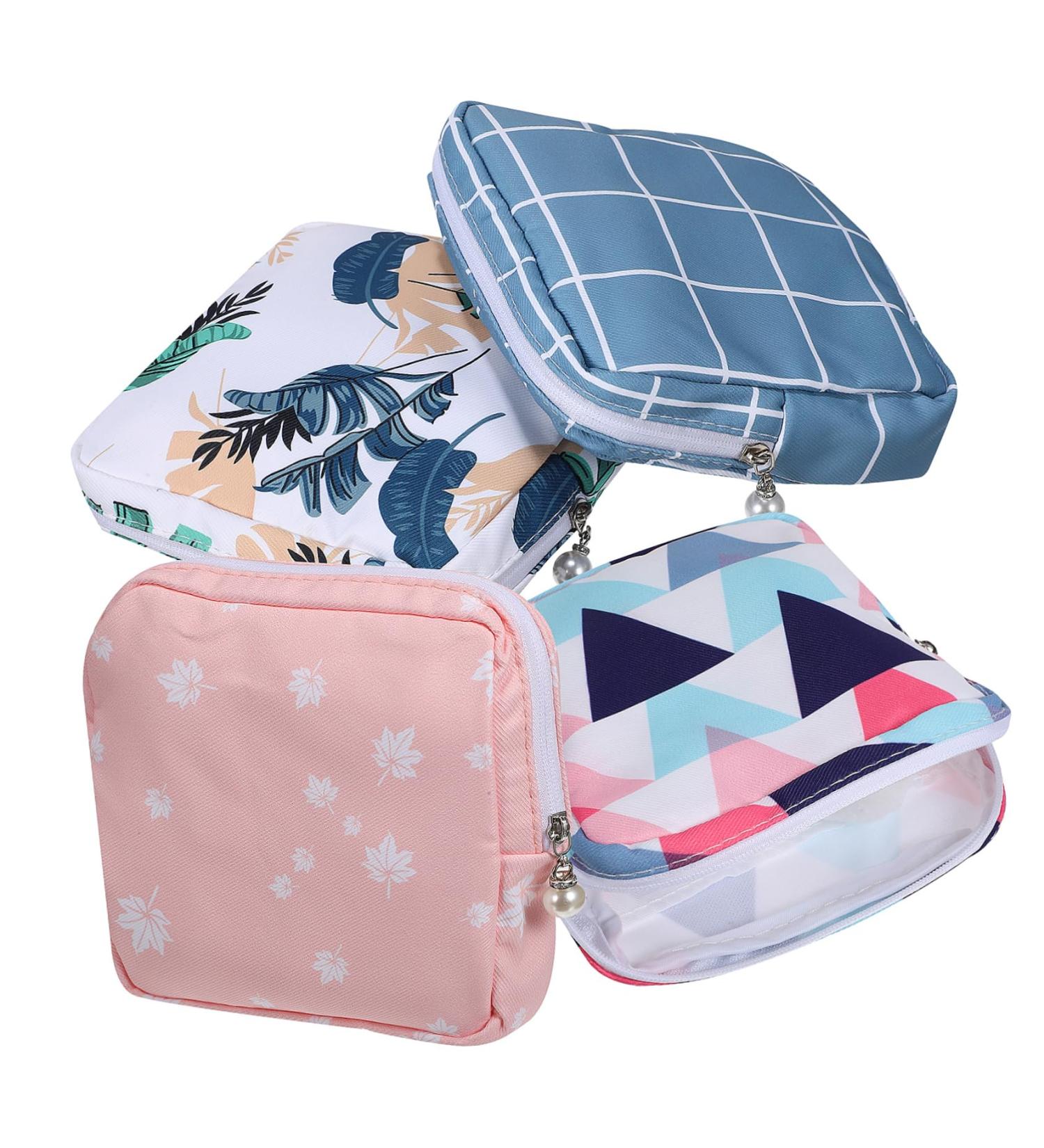 Amosfun 4-Piece Women's Bandage Storage Bags | Feminine Hygiene Cotton Wallet Pouch | Stylish & Functional Organizer - Buy Online on GoSupps.com