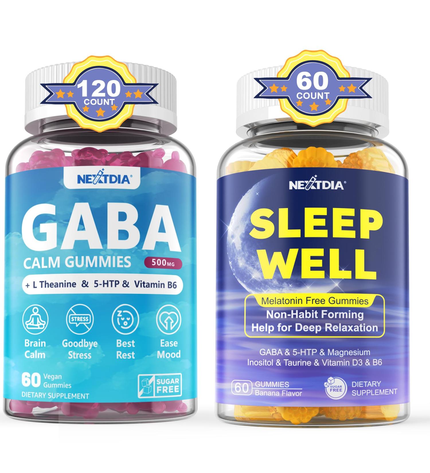 Nextdia GABA Gummies Melatonin Free Natural Sleep Gummies - Buy Online on GoSupps.com