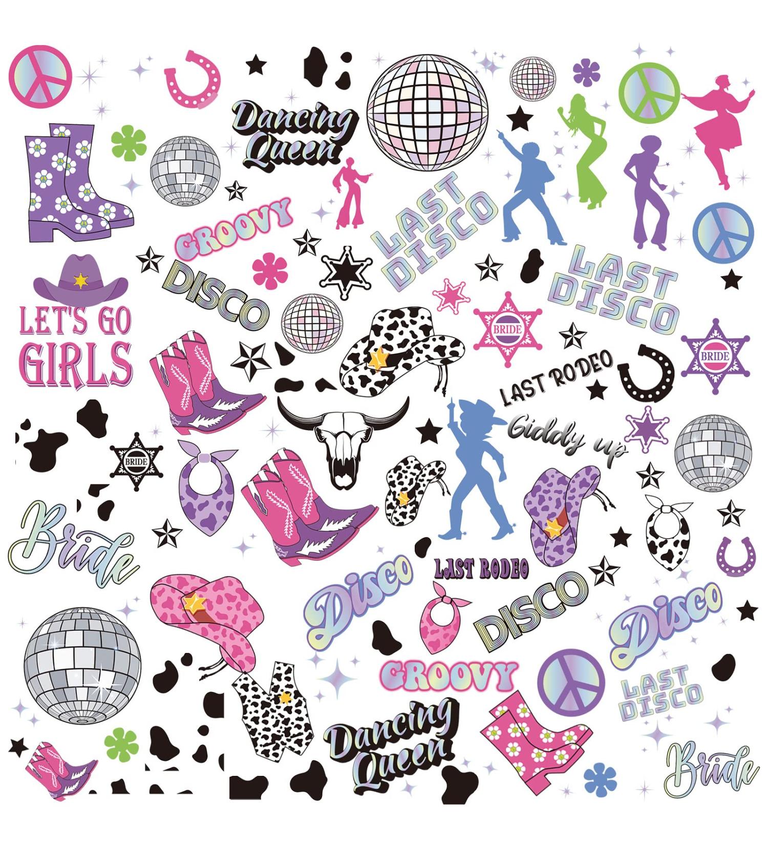 280 Glitter Last Rodeo Bachelorette Temporary Tattoos - Cowgirl Party Decoration & Bridesmaid Favor - Buy Online on GoSupps.com