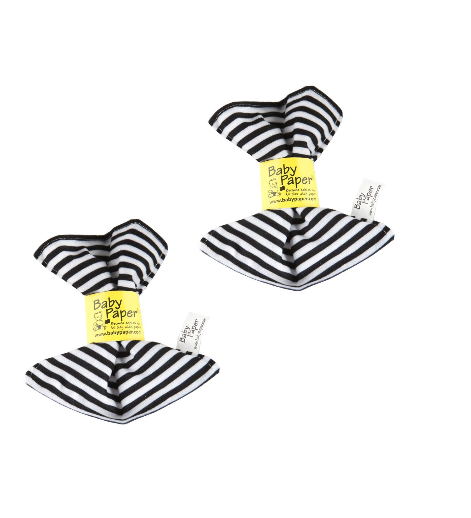 Baby Paper - 2 Pack of Crinkly Baby Toy - Black & White Stripe