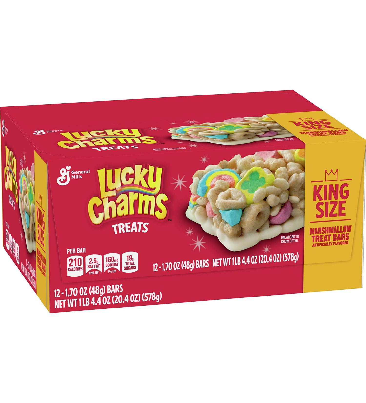 Buy Lucky Charms Treats Bars King Size | 12 Count 1.7 oz (Pack of 8) - Fast International Shipping - Buy Online on GoSupps.com