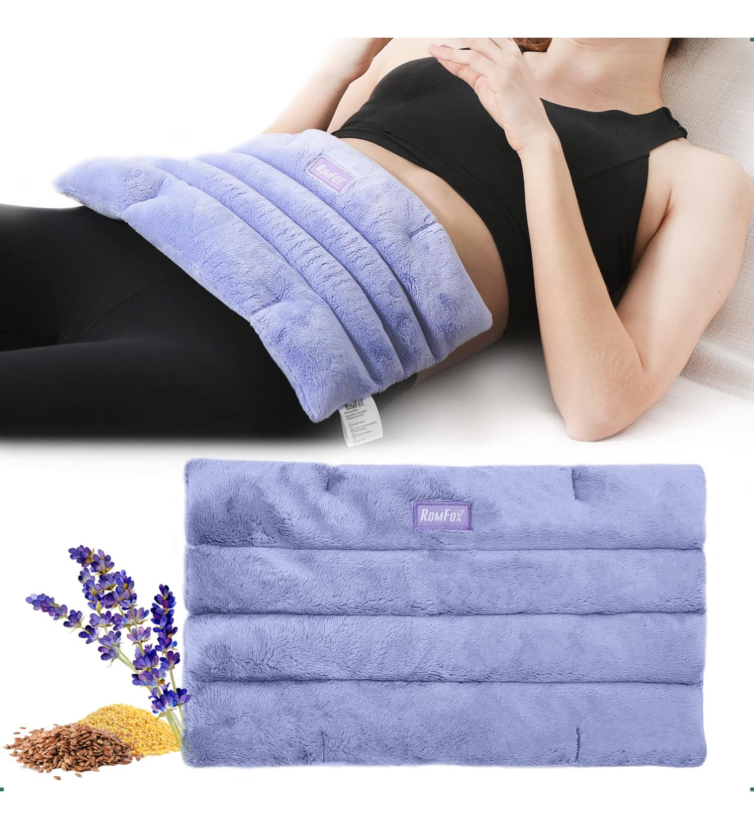 Romfox Microwavable Heating Pad - Pain Relief for Cramps, Muscles, Joints, Back, Neck & Shoulders - Hot/Cold Therapy Pillow (Purple/Lavender Scented) - Buy Online on GoSupps.com