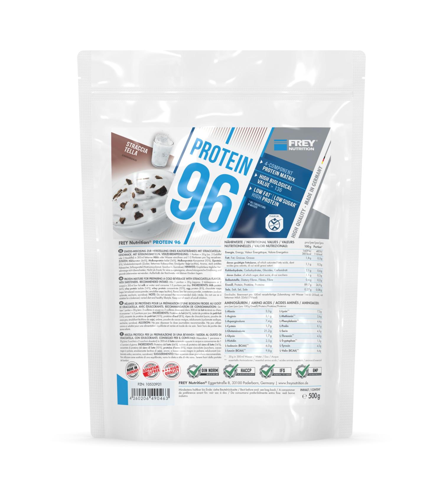 Frey Nutrition Protein 96 Straciatella 1 pack (1 x 500 g)