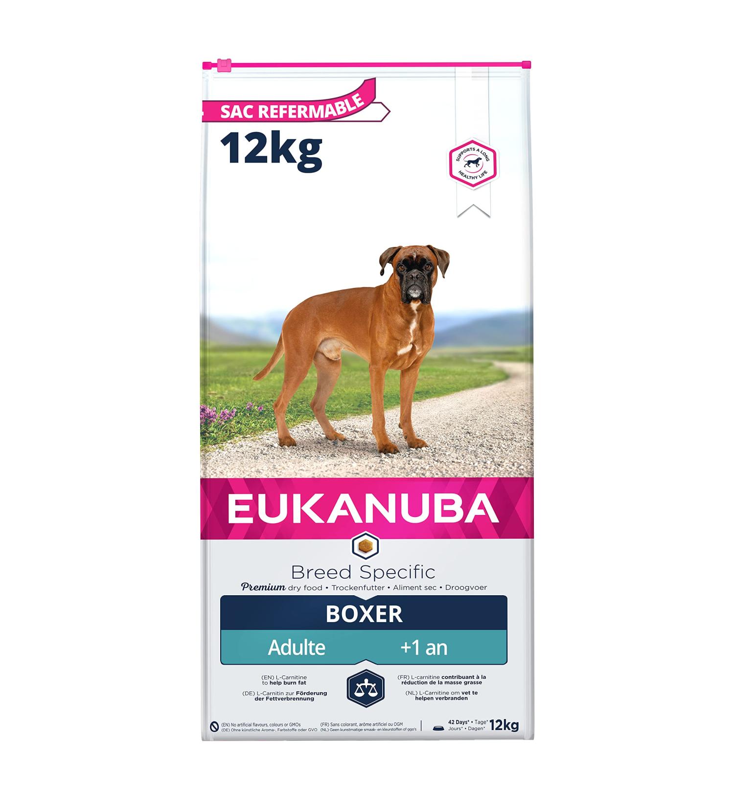 Eukanuba Dog Dry Food Boxer Chicken 12kg - Buy Online on GoSupps.com