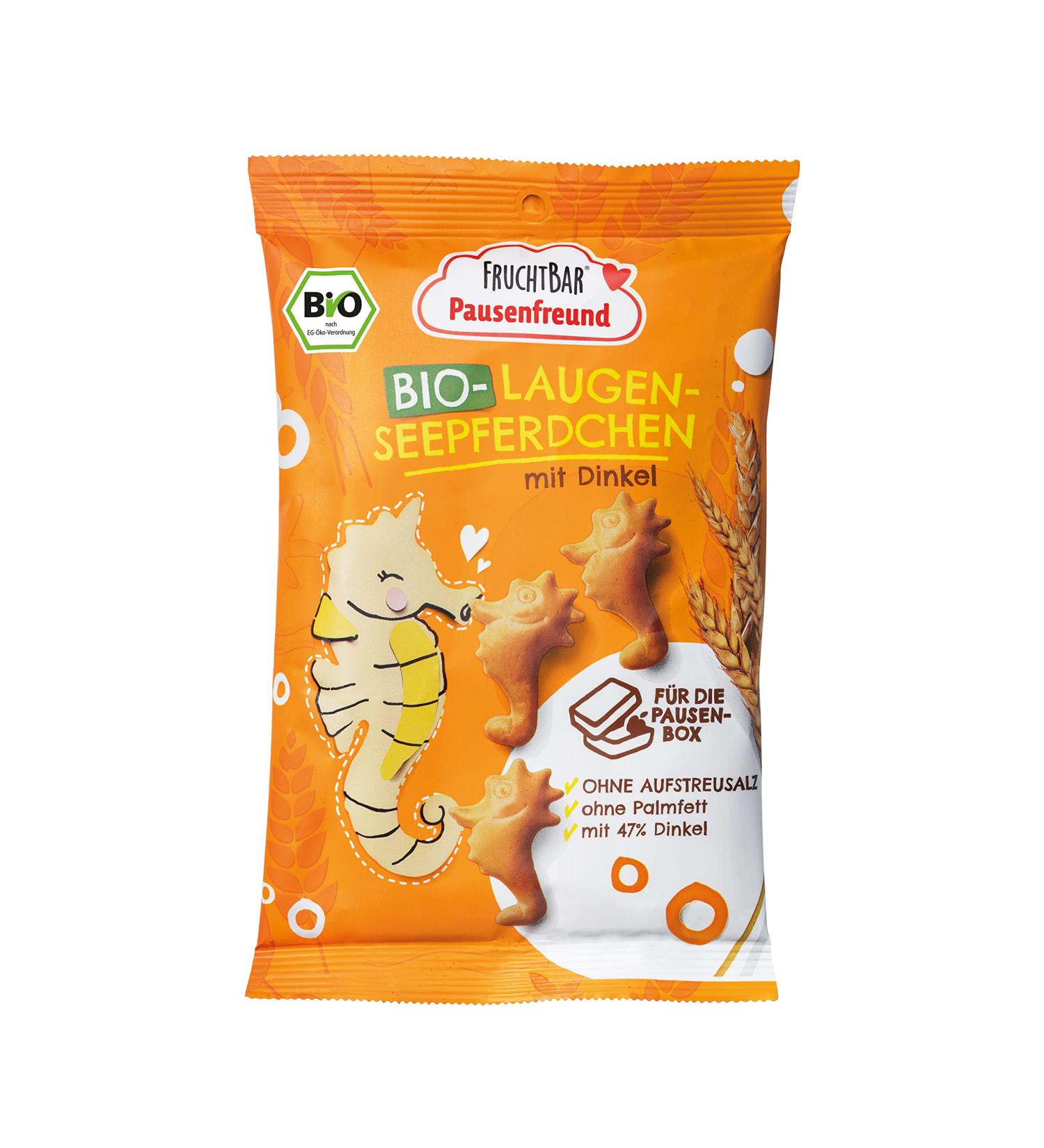 FruchtBar Organic Lye Seahorses with Spelt - 7 x 90g | Healthy Snack for Kids | International Shipping - Buy Online on GoSupps.com