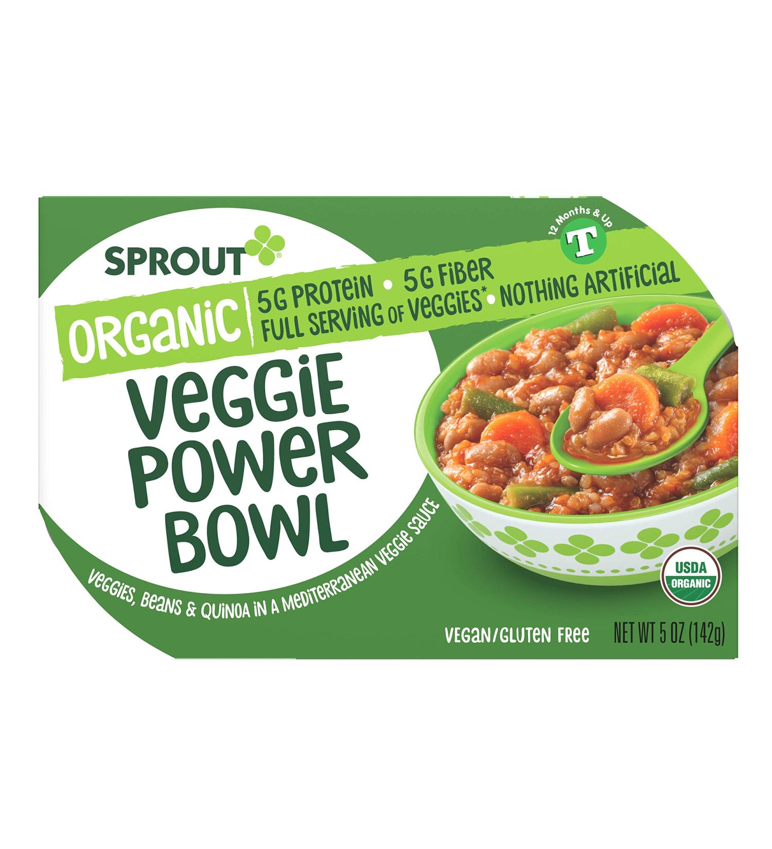 Sprout Organic Baby Food Toddler Meals - Mediterranean Veggie Power Bowl - 5 Oz (Pack of 8) - Buy Online on GoSupps.com