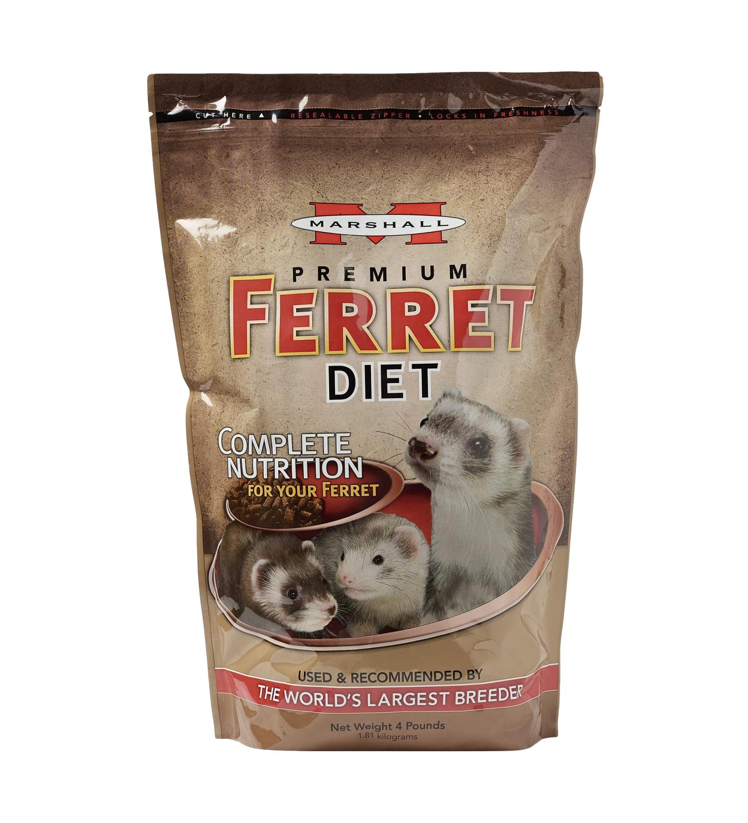 Marshall Pet Products Natural Premium Ferret Diet Food with Chicken Protein 4lb - Highly Digestible | Pack of 1 - Buy Online on GoSupps.com