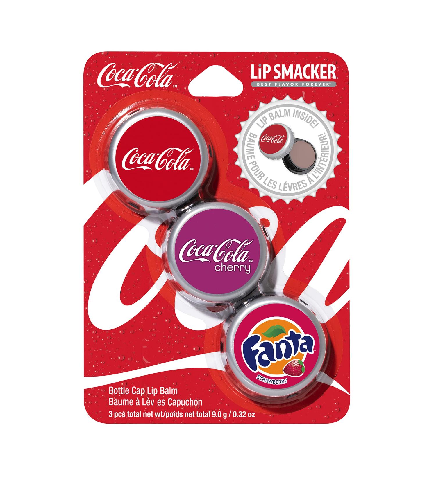 Lip Smacker Coca Cola Bottle Cap Trio Pack - 3 Flavored Lip Balms - Buy Online on GoSupps.com