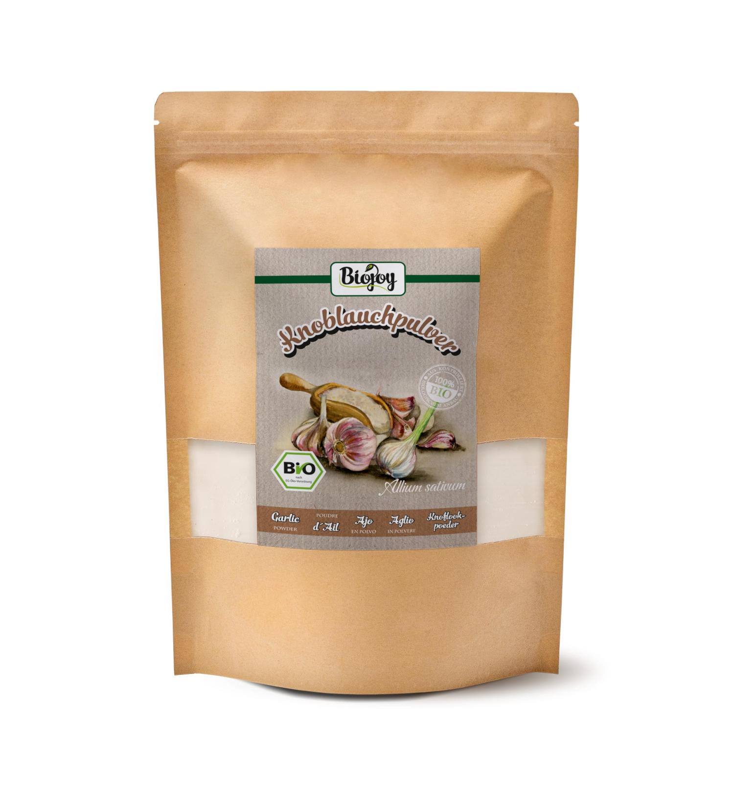 Biojoy Organic Garlic Powder 1kg - Additive-Free Finely Ground Allium Sativum for International Shipping - Buy Online on GoSupps.com